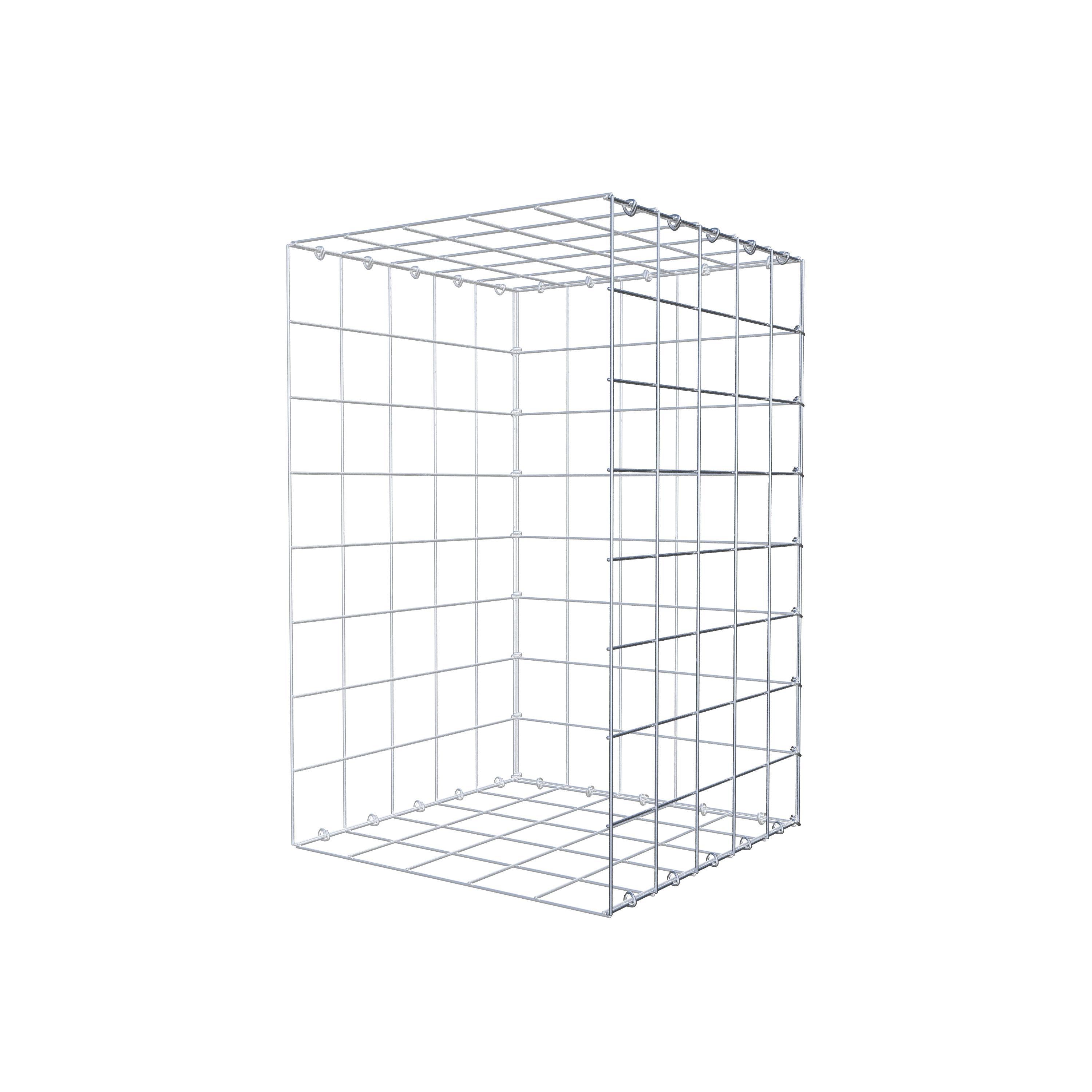 Mounted gabion type 2 80 cm x 50 cm x 50 cm (L x H x D), mesh size 10 cm x 10 cm, C-ring