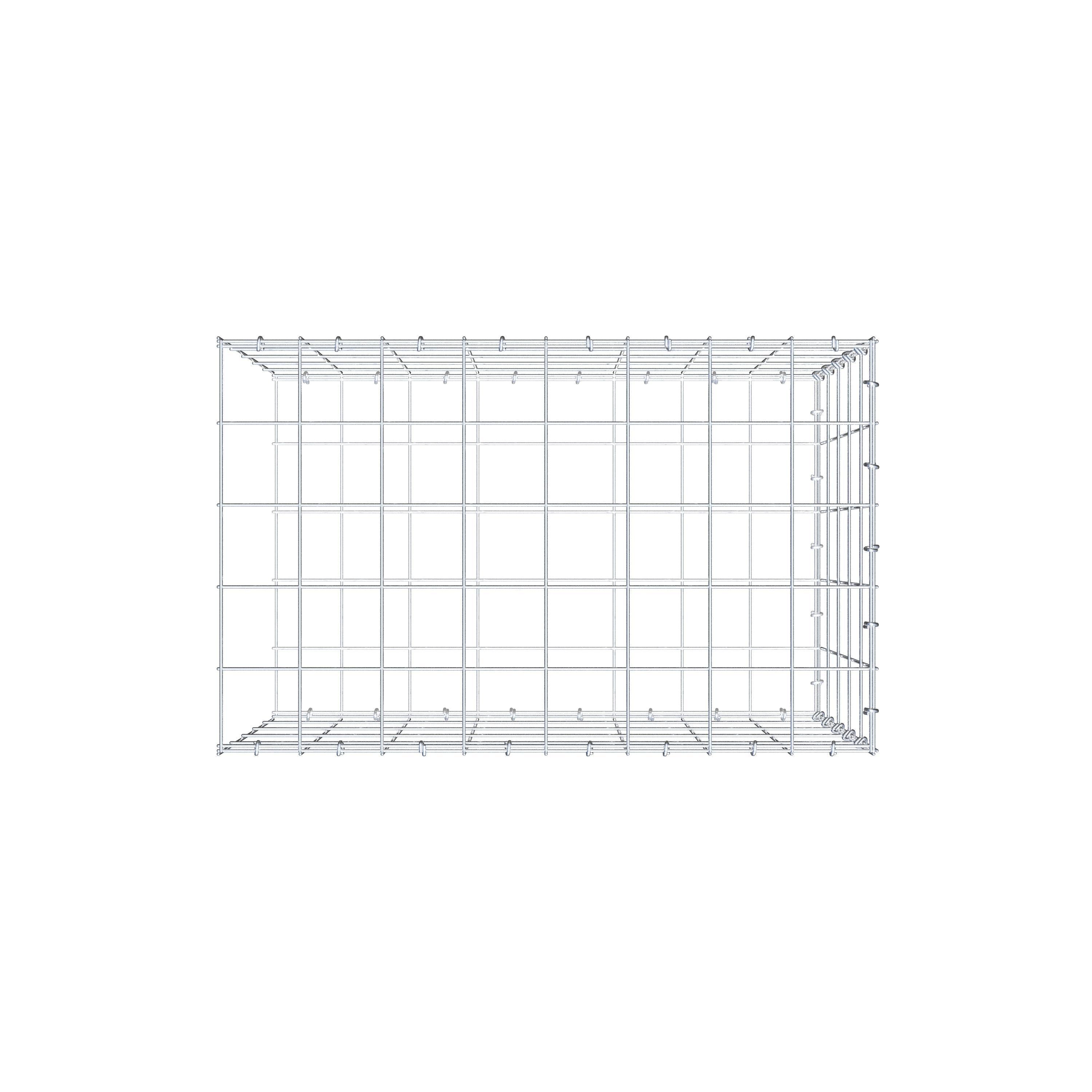 Mounted gabion type 2 80 cm x 50 cm x 50 cm (L x H x D), mesh size 10 cm x 10 cm, C-ring