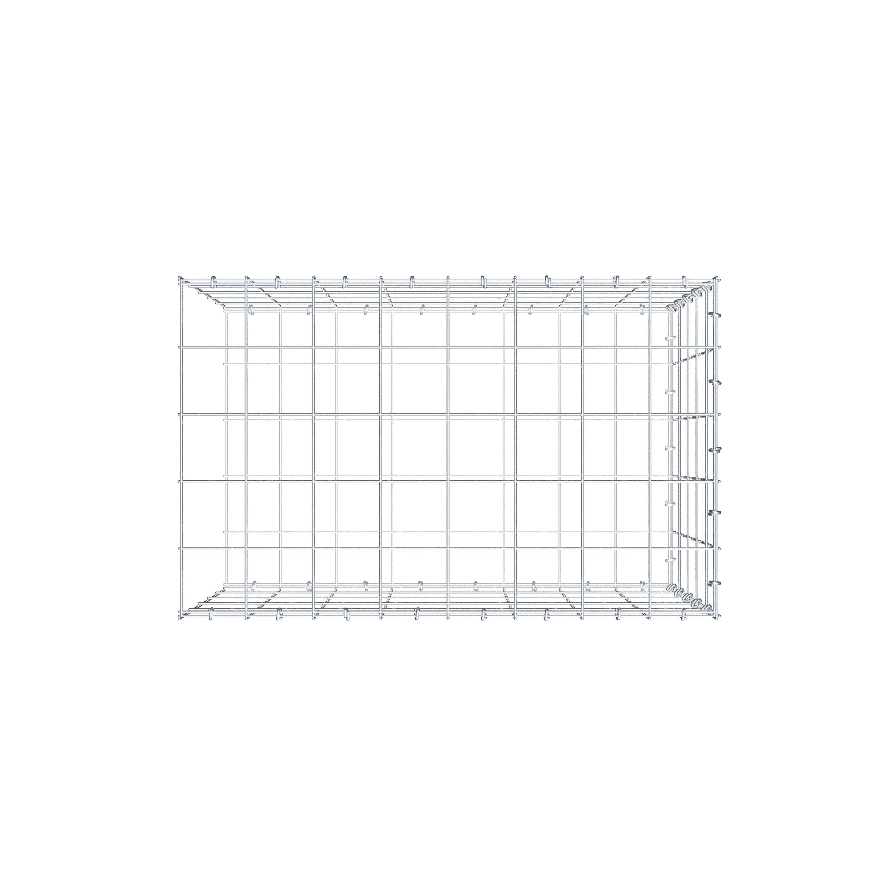 Toegevoegde pool type 2 80 cm x 50 cm x 50 cm (L x H x D), maaswijdte 10 cm x 10 cm, C-ring
