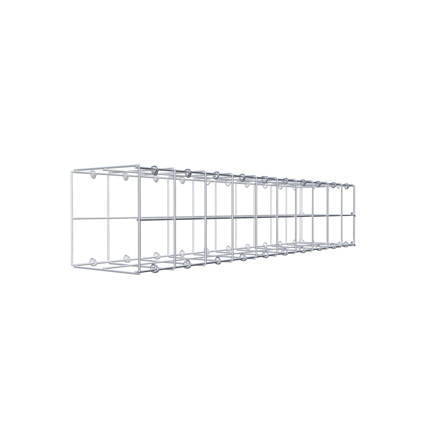 Anbaugabione Typ 2 100 cm x 20 cm x 20 cm (L x H x T), Maschenweite 10 cm x 10 cm, C-Ring