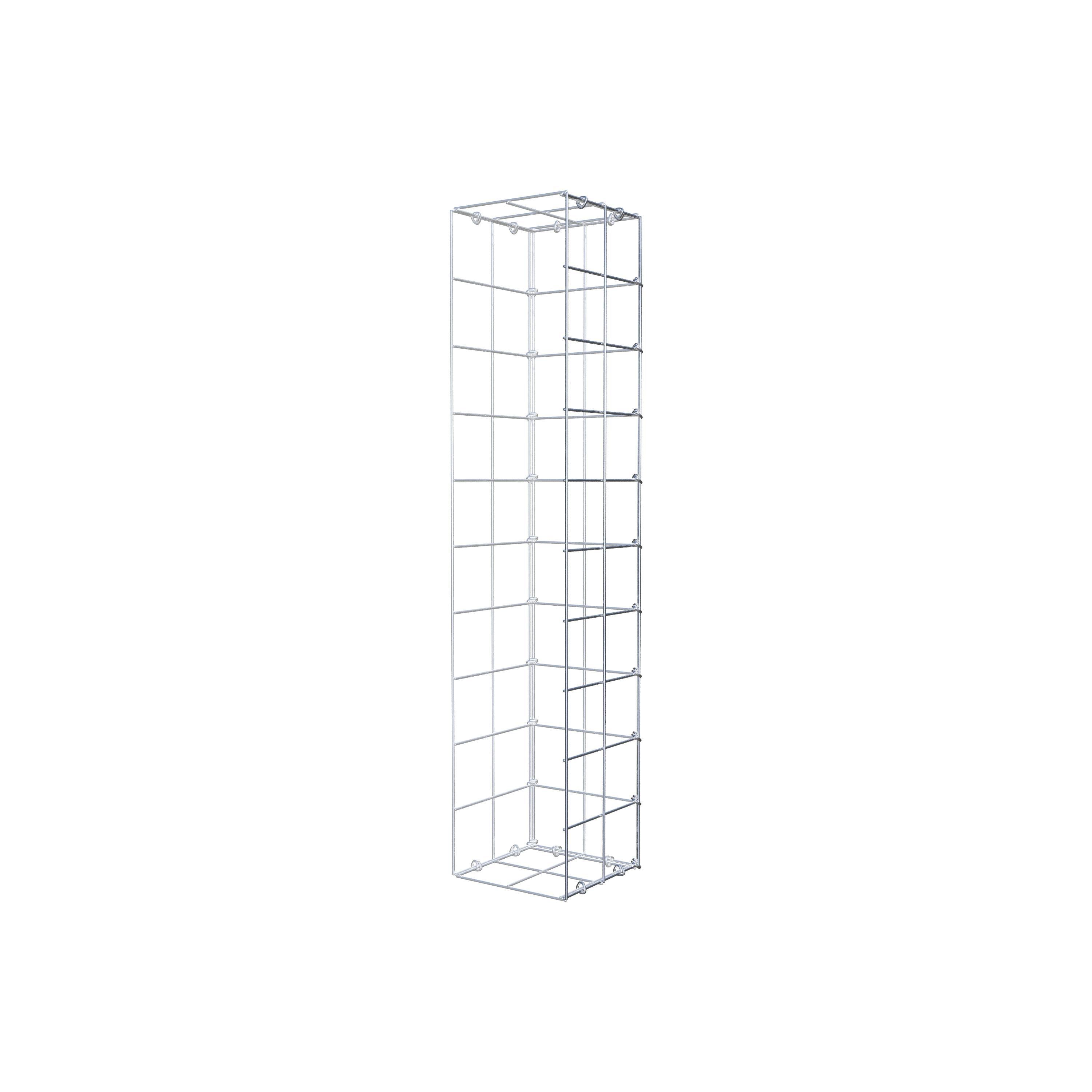 Monteret gabion type 2 100 cm x 20 cm x 20 cm (L x H x D), maskestørrelse 10 cm x 10 cm, C-ring