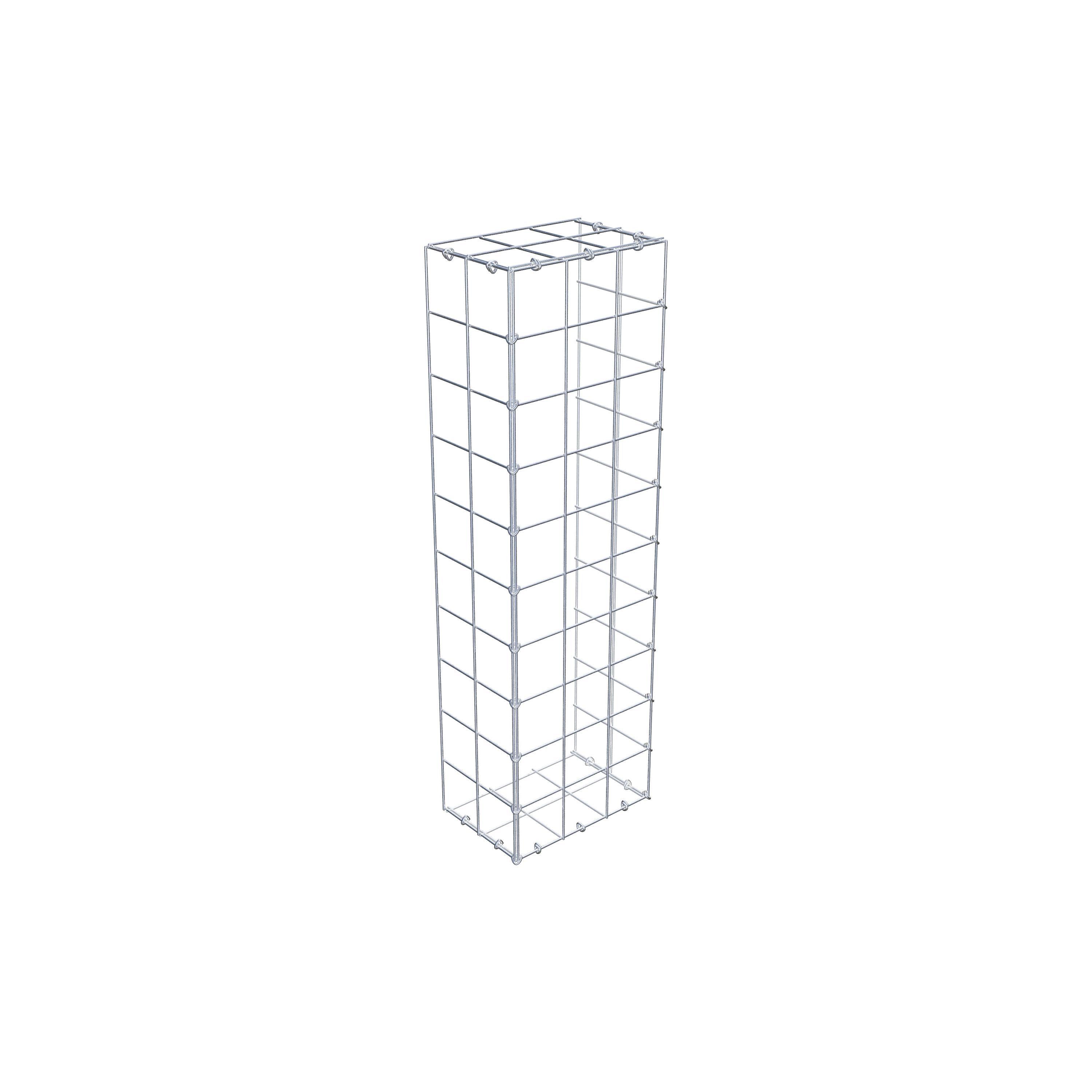 Monteret gabion type 2 100 cm x 20 cm x 30 cm (L x H x D), maskestørrelse 10 cm x 10 cm, C-ring