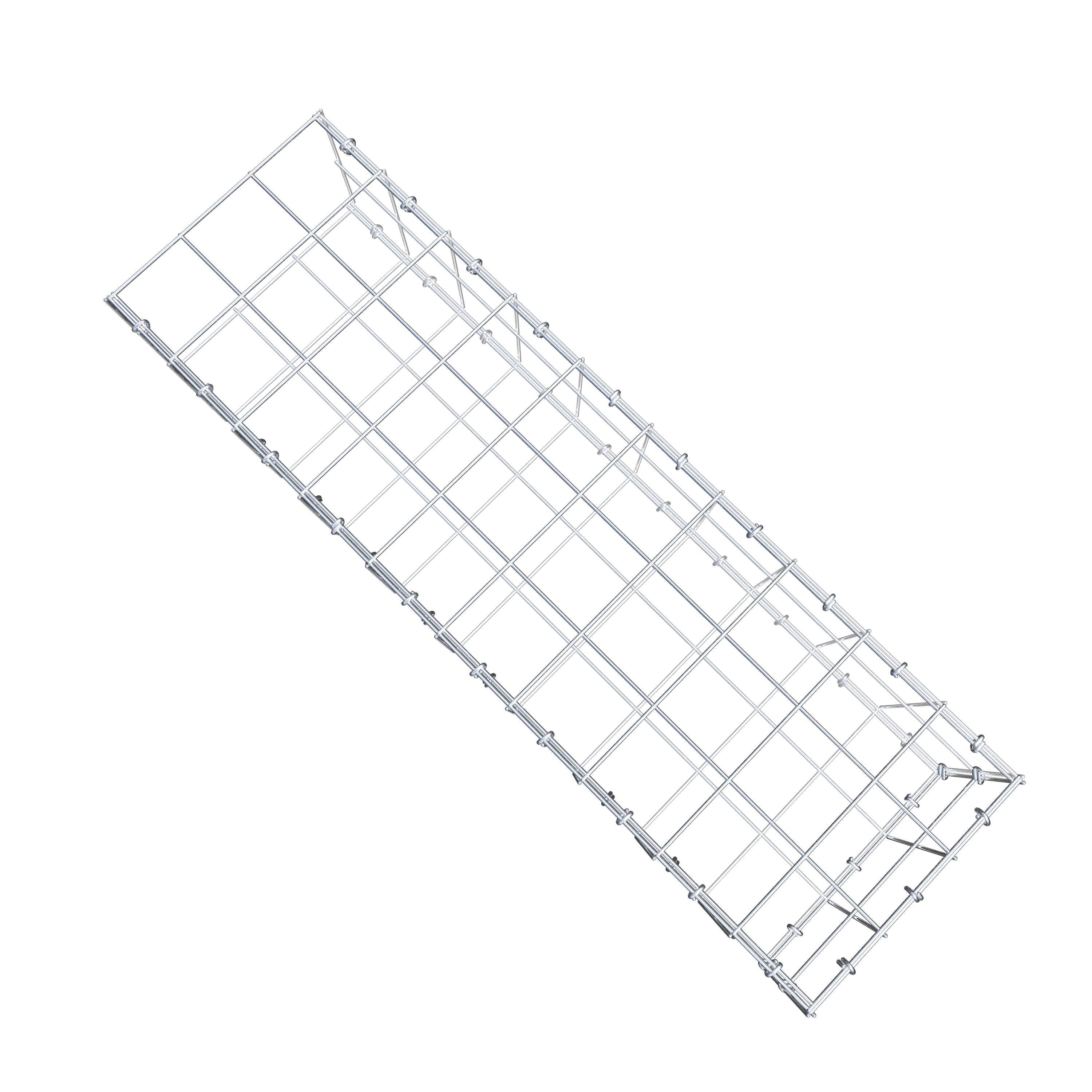 Mounted gabion type 2 100 cm x 20 cm x 30 cm (L x H x D), mesh size 10 cm x 10 cm, C-ring