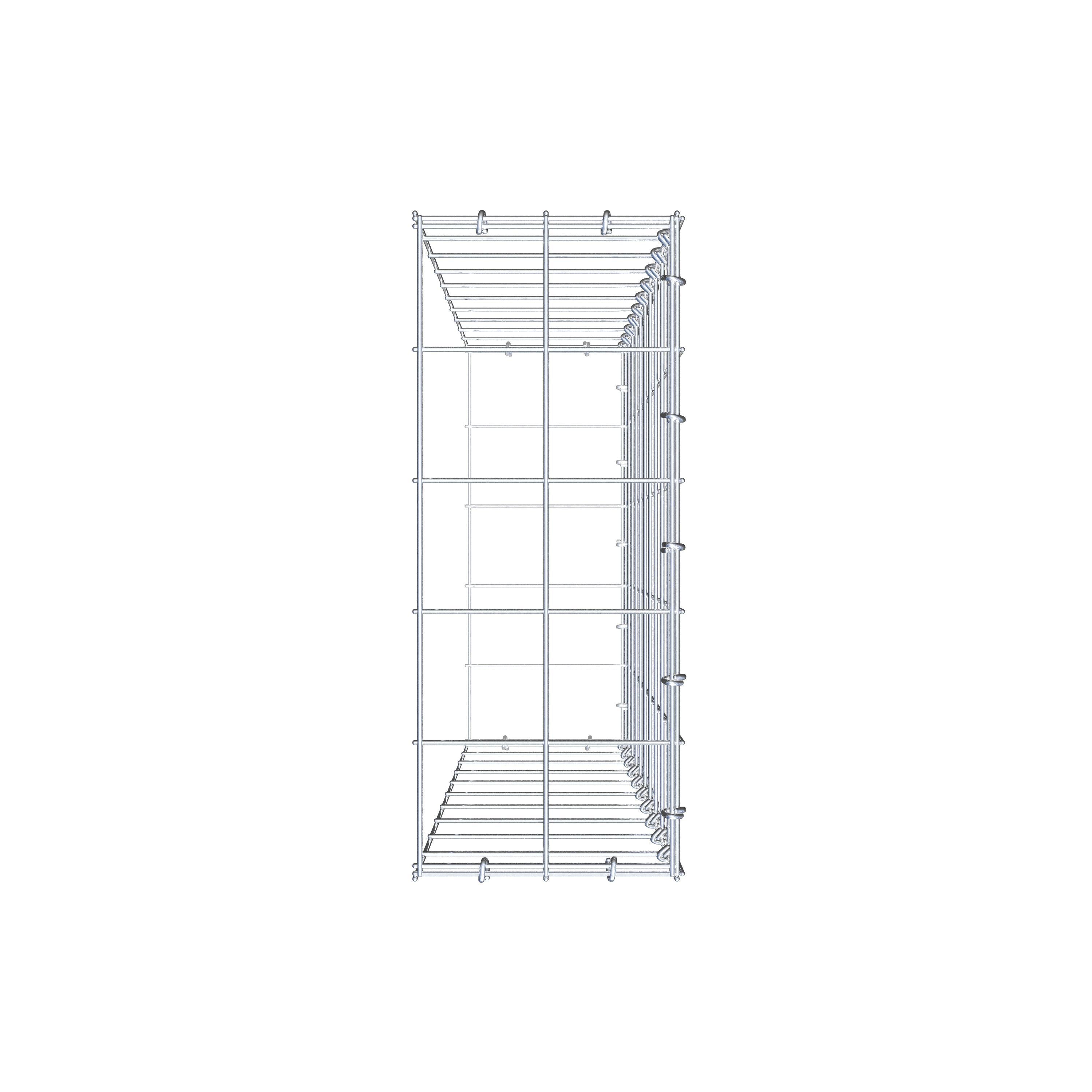 Gabião Tipo 2 100 cm x 20 cm x 50 cm (C x A x P), malhagem 10 cm x 10 cm, anel C