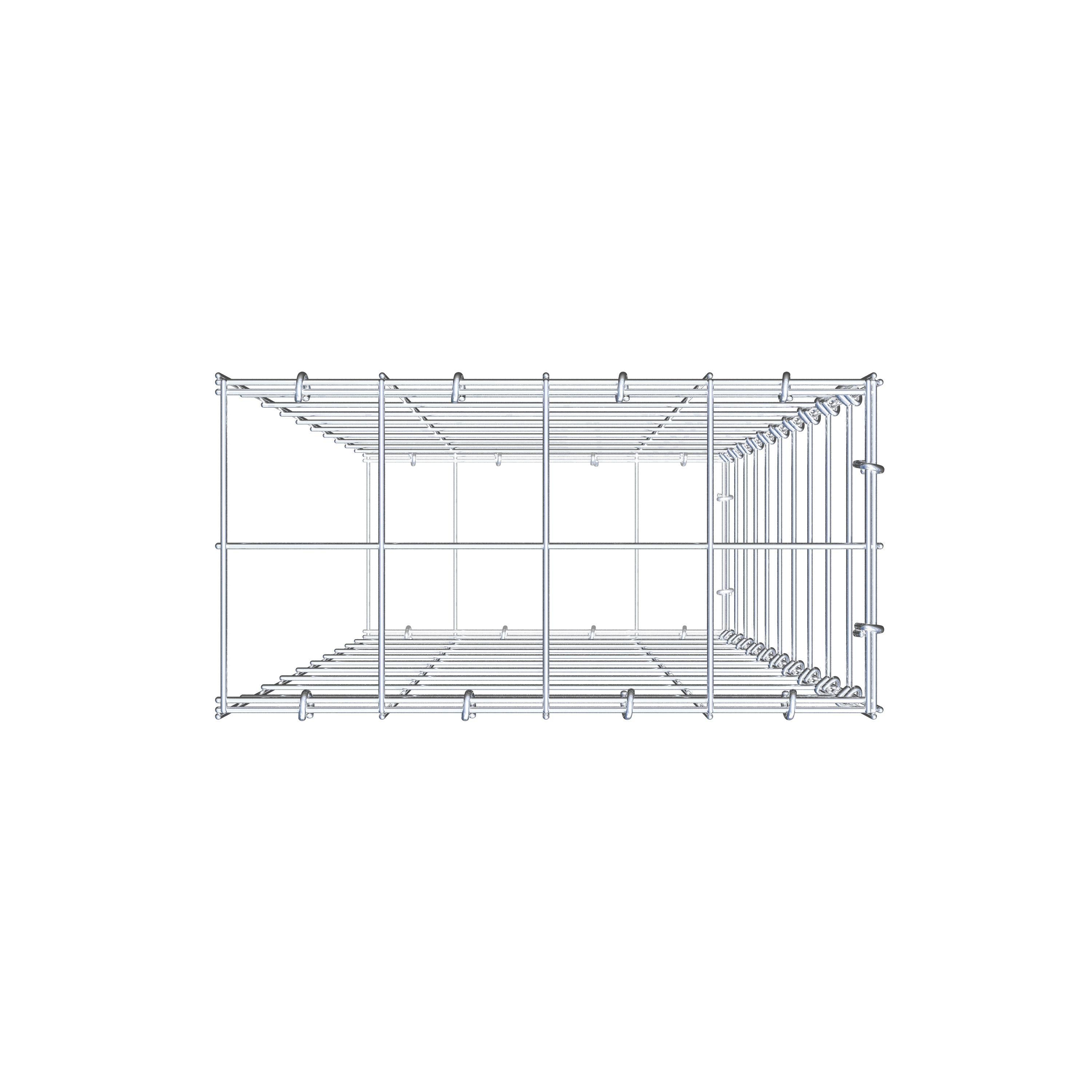 Gabião Tipo 2 100 cm x 40 cm x 20 cm (C x A x P), malhagem 10 cm x 10 cm, anel C