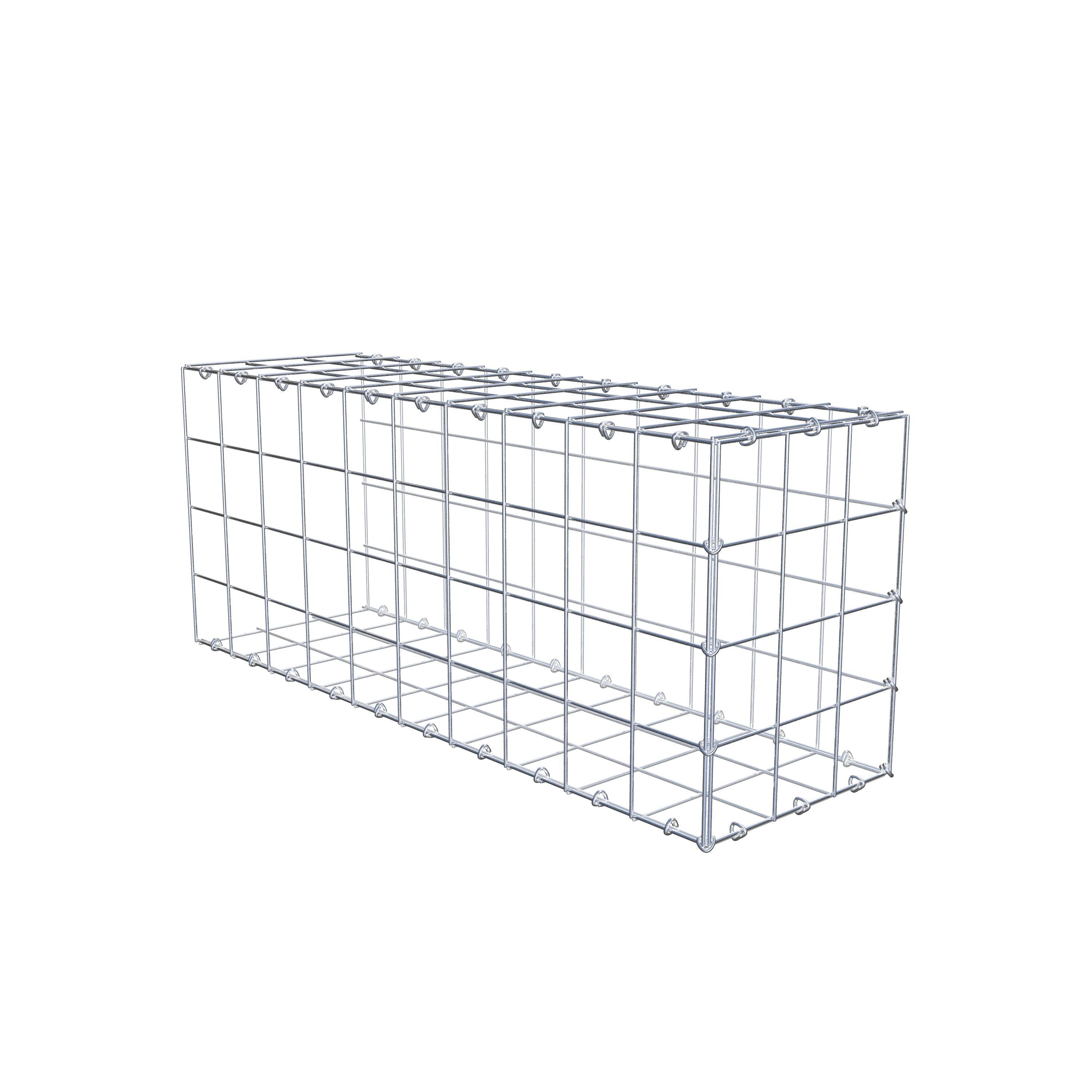 Monteret gabion type 2 100 cm x 40 cm x 30 cm (L x H x D), maskestørrelse 10 cm x 10 cm, C-ring