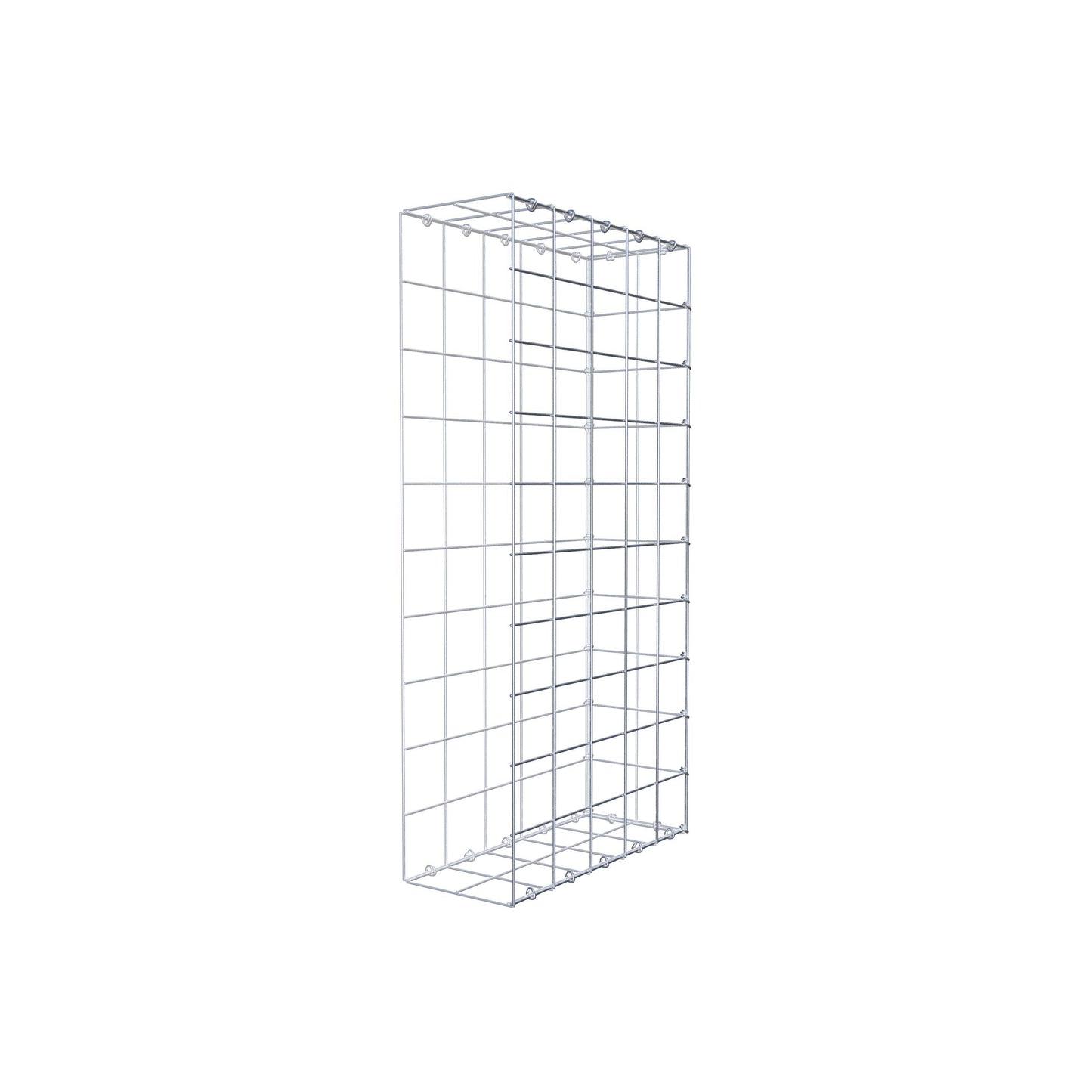 Mounted gabion type 2 100 cm x 50 cm x 20 cm (L x H x D), mesh size 10 cm x 10 cm, C-ring