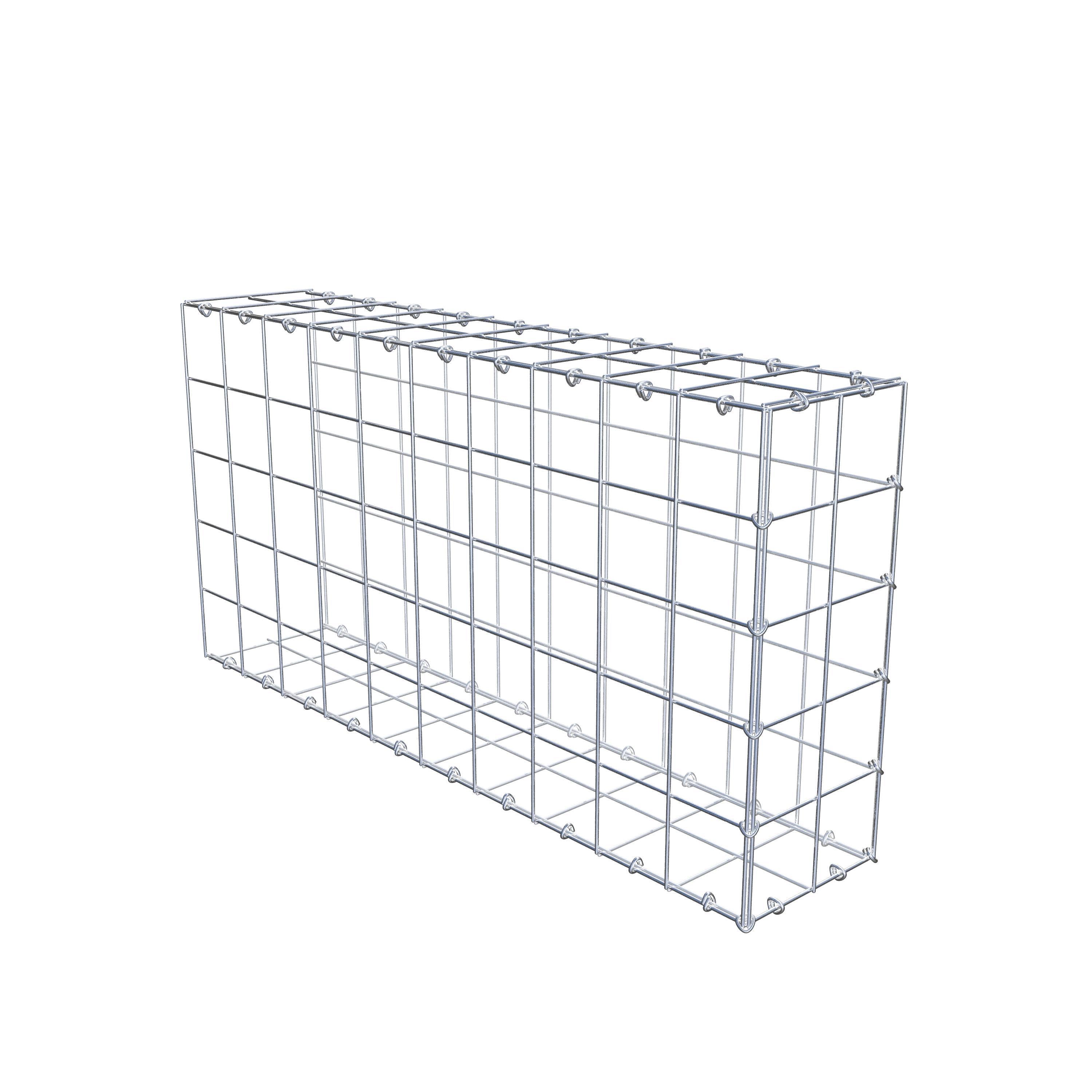 Mounted gabion type 2 100 cm x 50 cm x 20 cm (L x H x D), mesh size 10 cm x 10 cm, C-ring