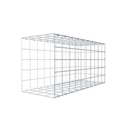 Typ 2 påbyggnadsgabion 100 cm x 50 cm x 40 cm (L x H x D), maskstorlek 10 cm x 10 cm, C-ring