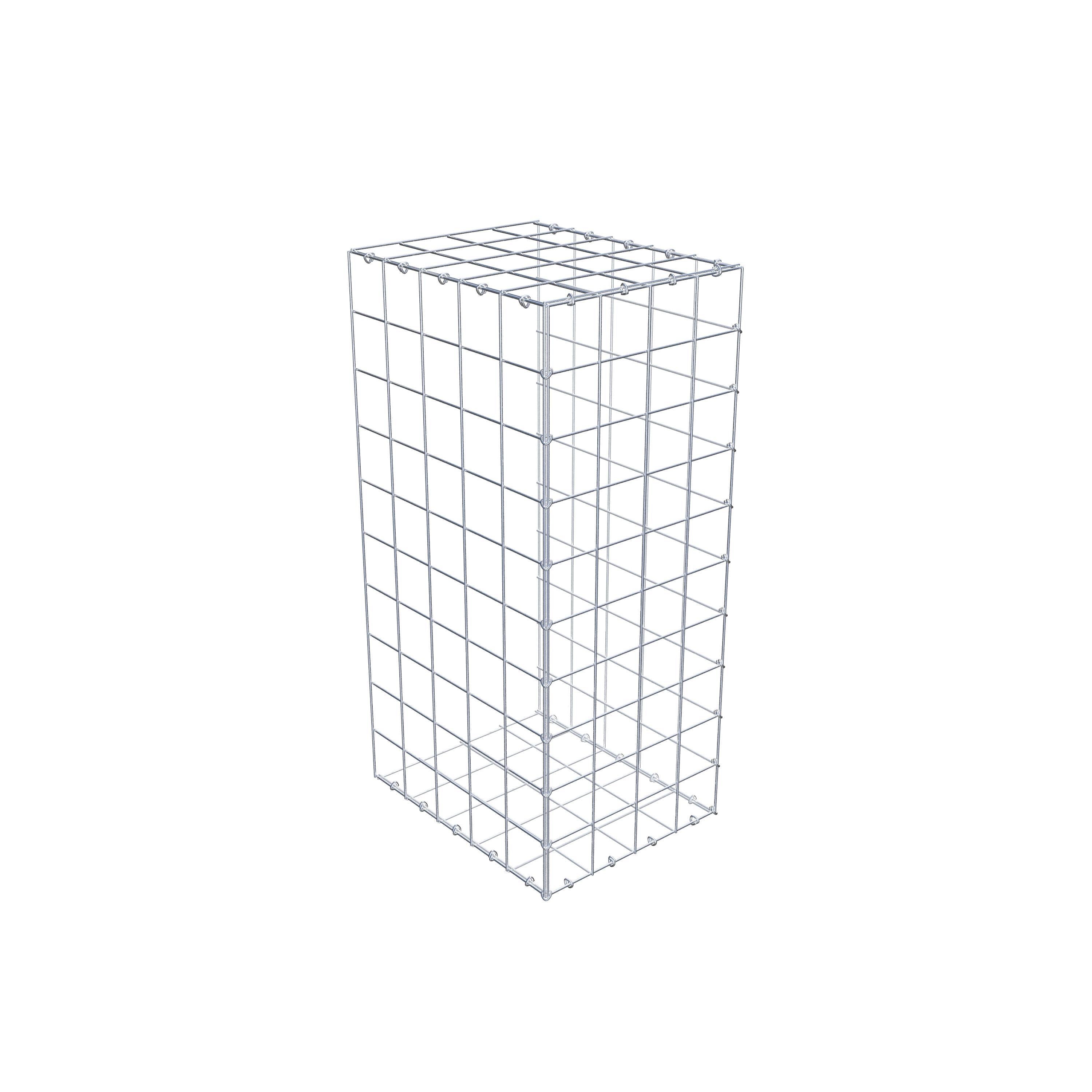 Monteret gabion type 2 100 cm x 50 cm x 40 cm (L x H x D), maskestørrelse 10 cm x 10 cm, C-ring