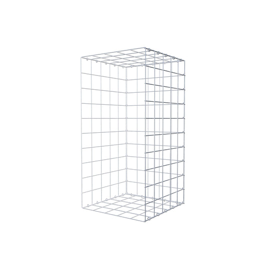 Mounted gabion type 2 100 cm x 50 cm x 50 cm (L x H x D), mesh size 10 cm x 10 cm, C-ring