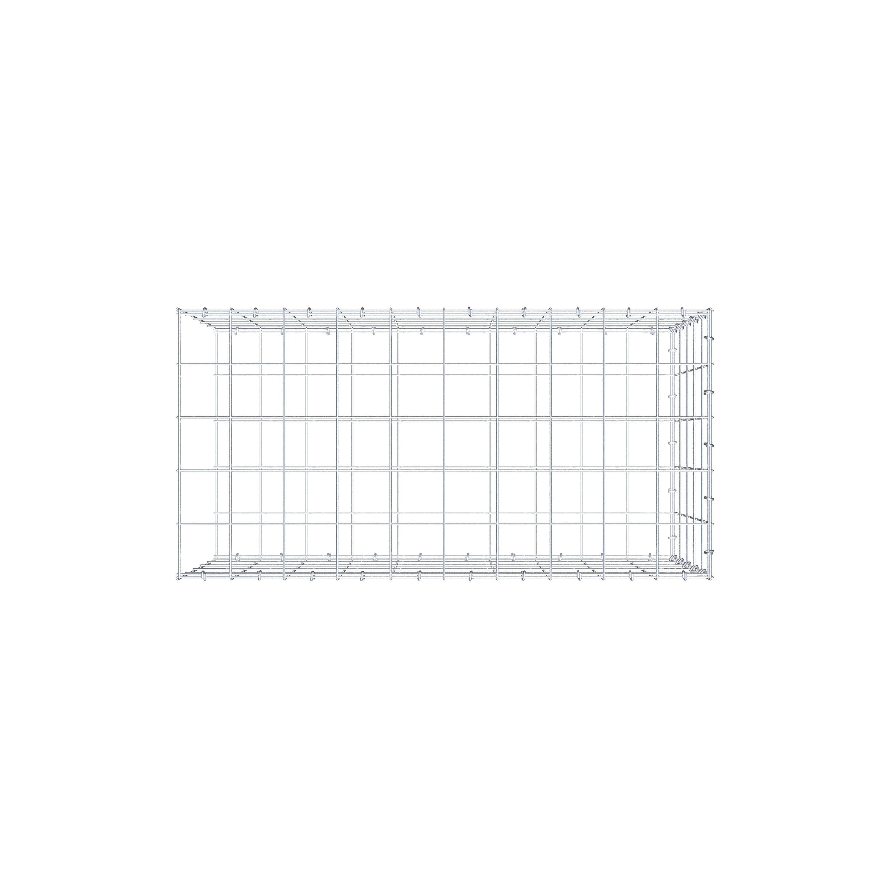 Anbaugabione Typ 2 100 cm x 50 cm x 50 cm (L x H x T), Maschenweite 10 cm x 10 cm, C-Ring