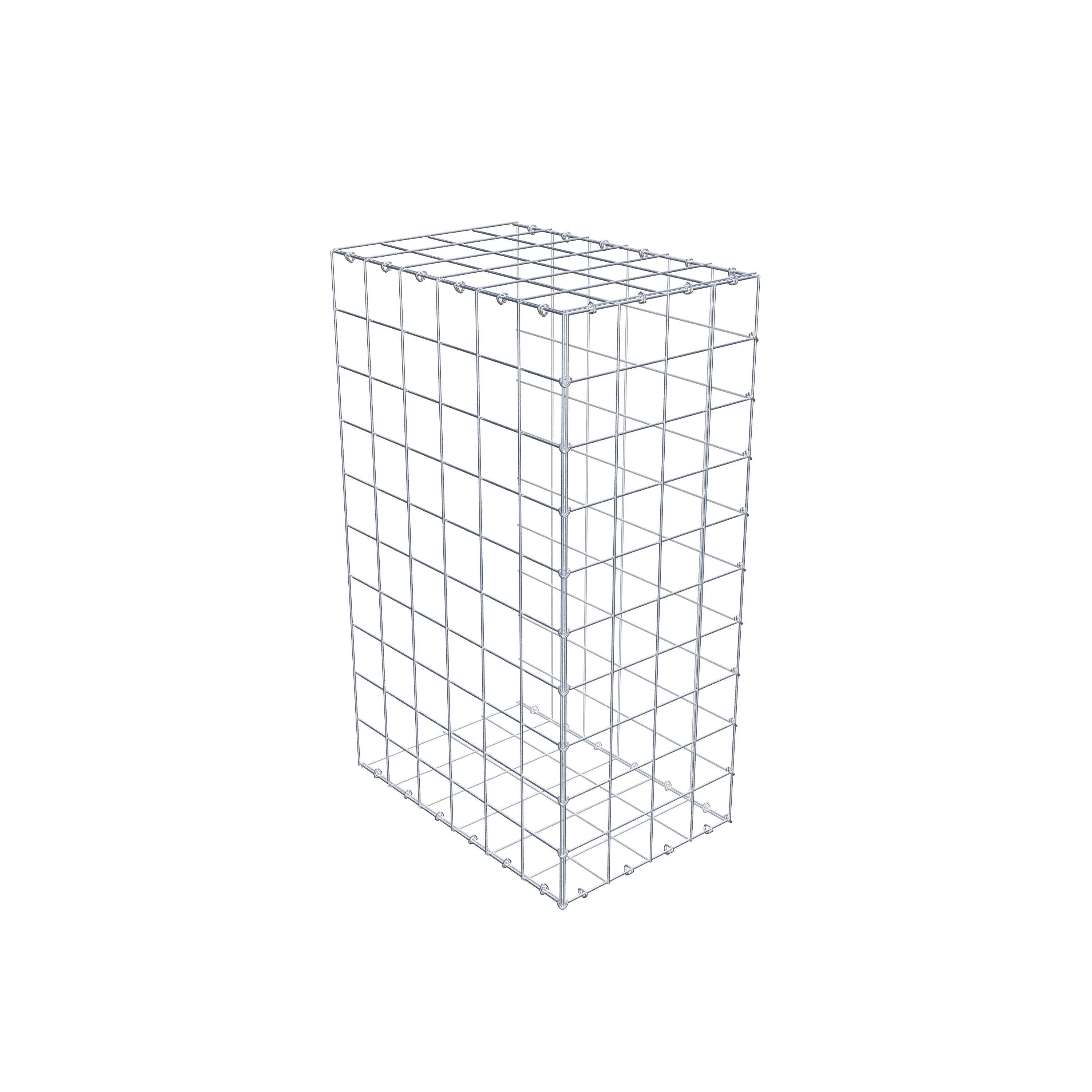 Monteret gabion type 2 100 cm x 60 cm x 40 cm (L x H x D), maskestørrelse 10 cm x 10 cm, C-ring