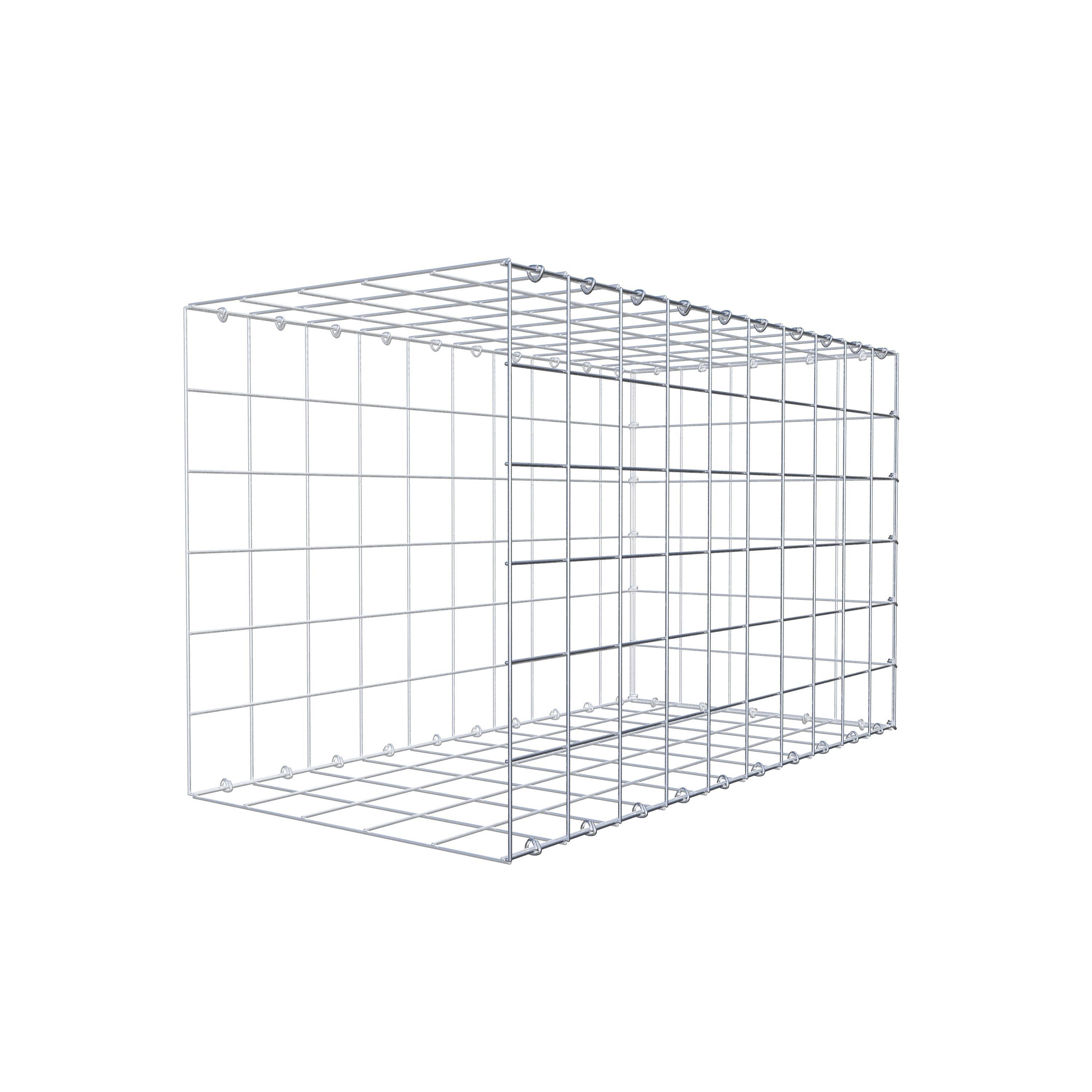 Gavión complementario de tipo 2 100 cm x 60 cm x 50 cm (largo x alto x fondo), malla 10 cm x 10 cm, anillo en C