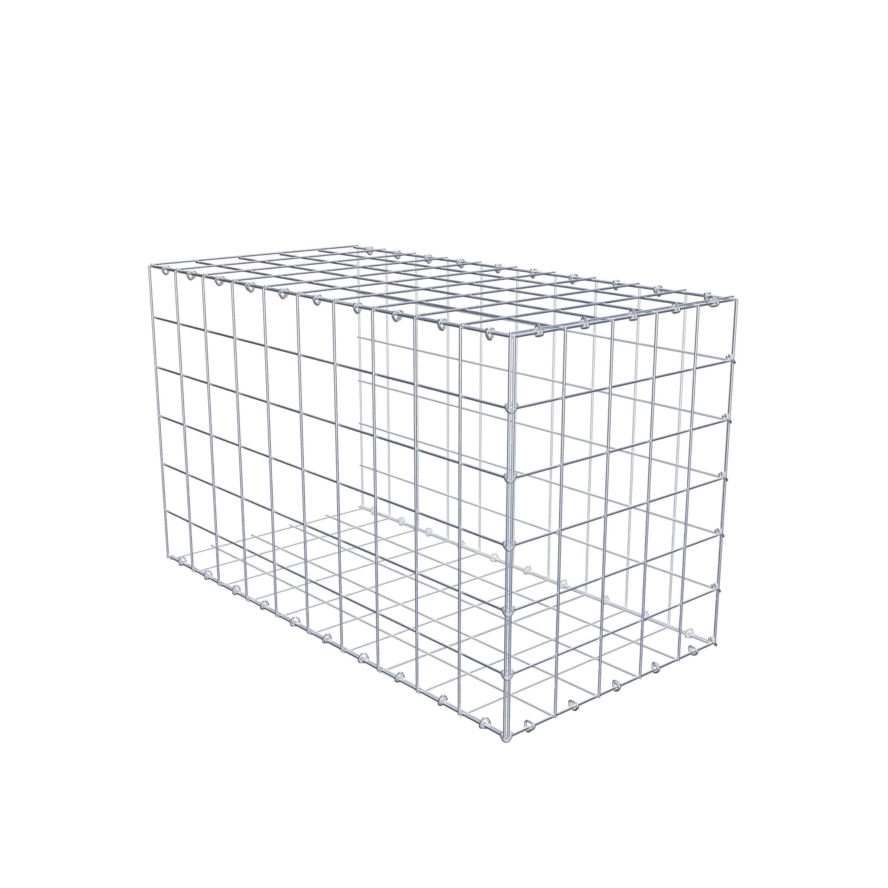 Gavión complementario de tipo 2 100 cm x 60 cm x 50 cm (largo x alto x fondo), malla 10 cm x 10 cm, anillo en C