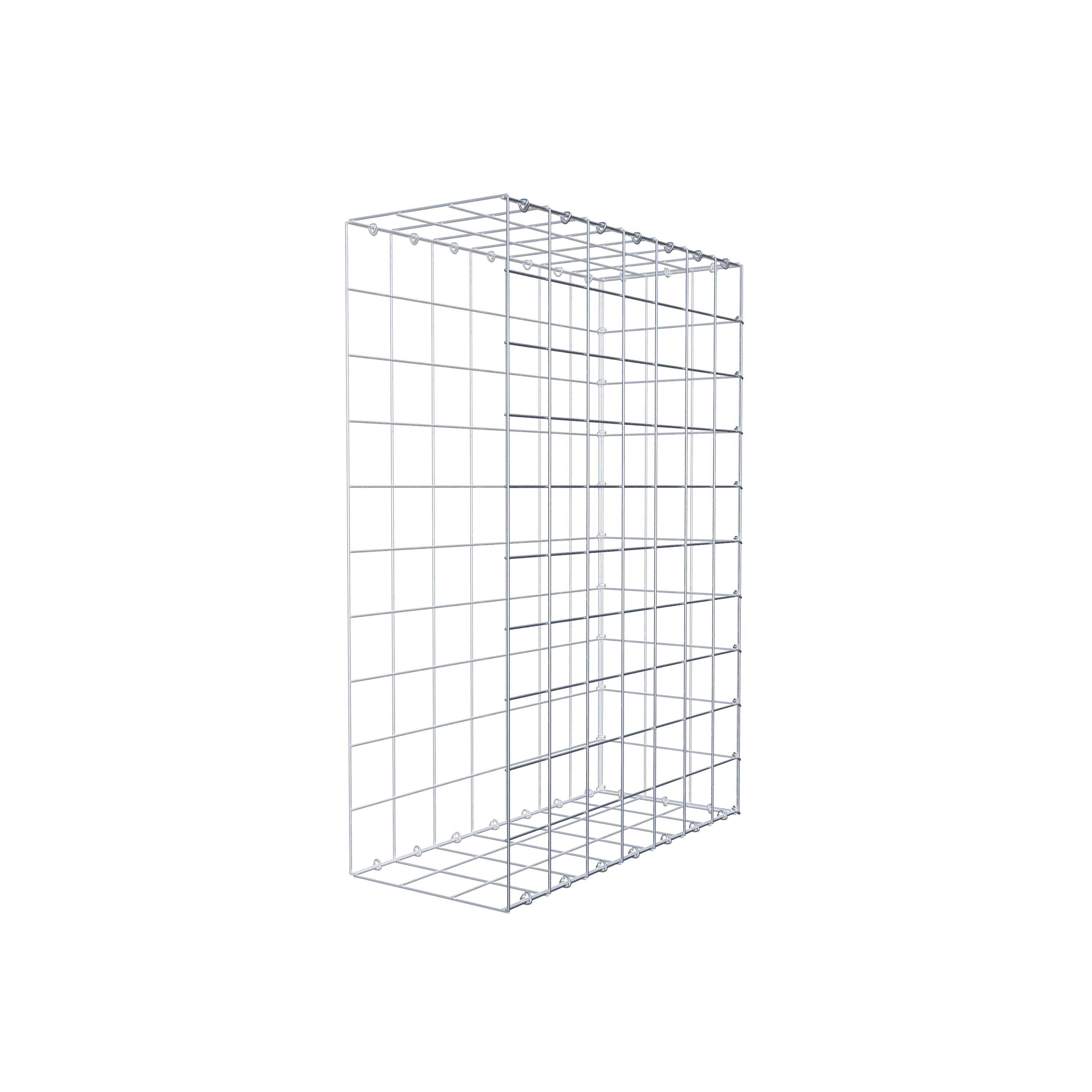 Mounted gabion type 2 100 cm x 70 cm x 30 cm (L x H x D), mesh size 10 cm x 10 cm, C-ring