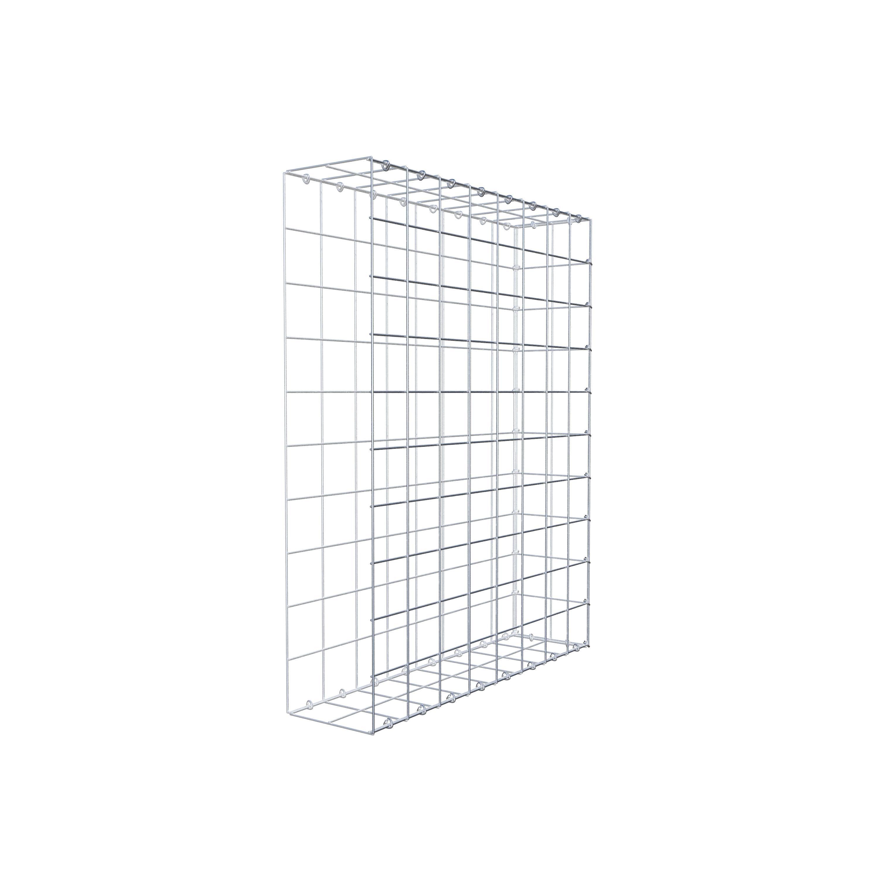 Mounted gabion type 2 100 cm x 80 cm x 20 cm (L x H x D), mesh size 10 cm x 10 cm, C-ring