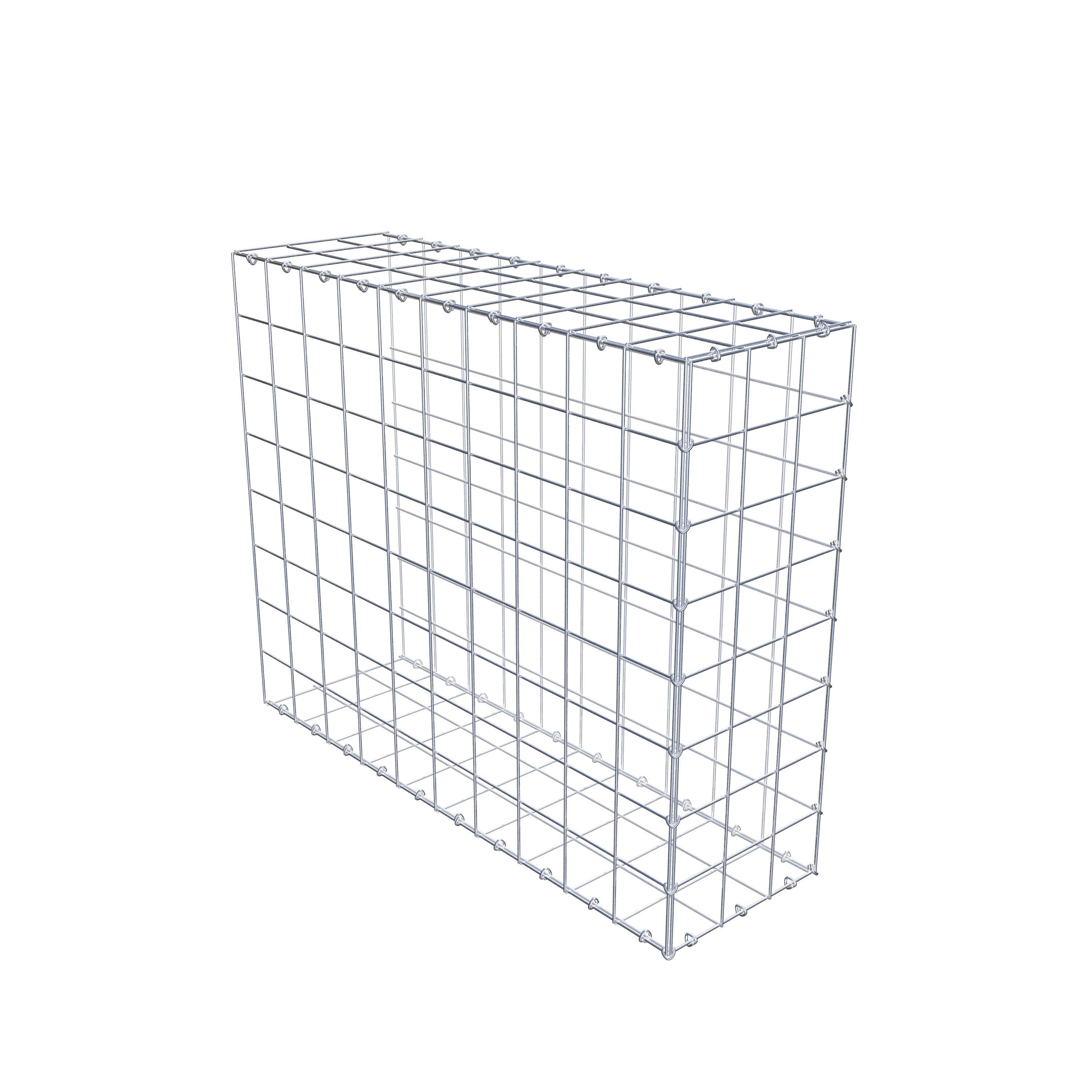 Mounted gabion type 2 100 cm x 80 cm x 30 cm (L x H x D), mesh size 10 cm x 10 cm, C-ring