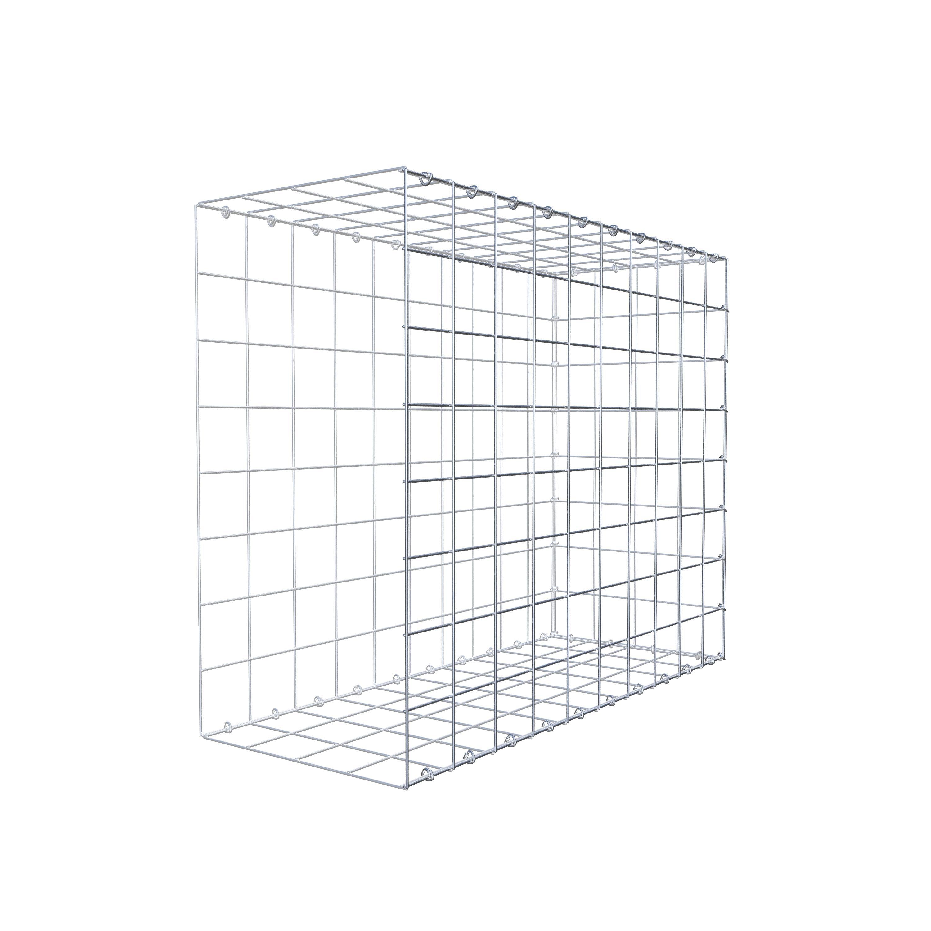 Monteret gabion type 2 100 cm x 80 cm x 40 cm (L x H x D), maskestørrelse 10 cm x 10 cm, C-ring