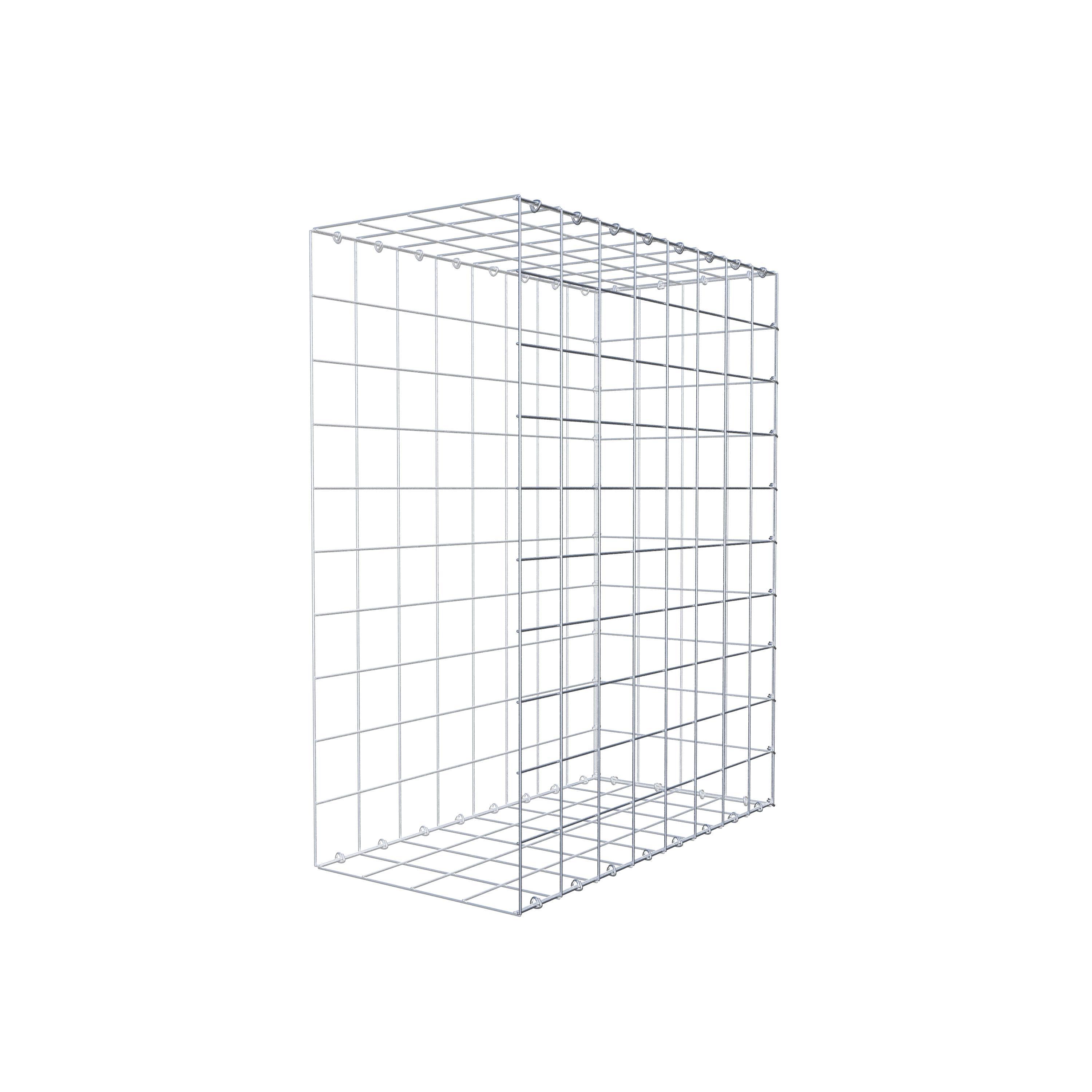 Monteret gabion type 2 100 cm x 80 cm x 40 cm (L x H x D), maskestørrelse 10 cm x 10 cm, C-ring