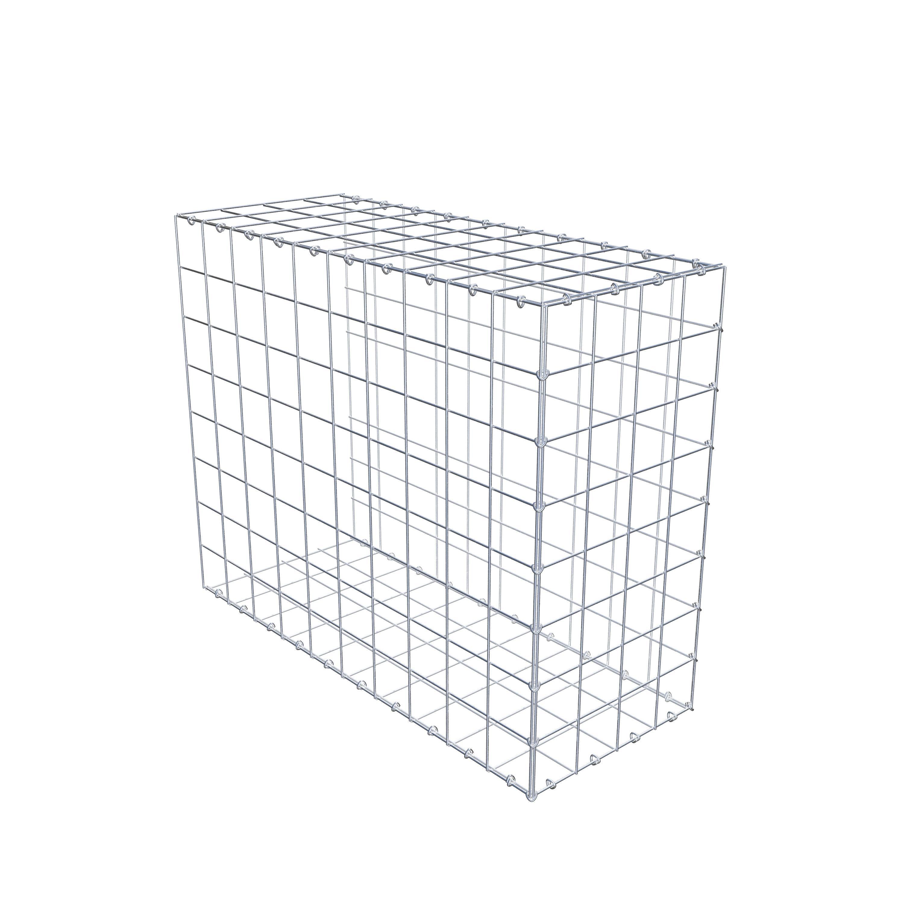 Monteret gabion type 2 100 cm x 80 cm x 40 cm (L x H x D), maskestørrelse 10 cm x 10 cm, C-ring