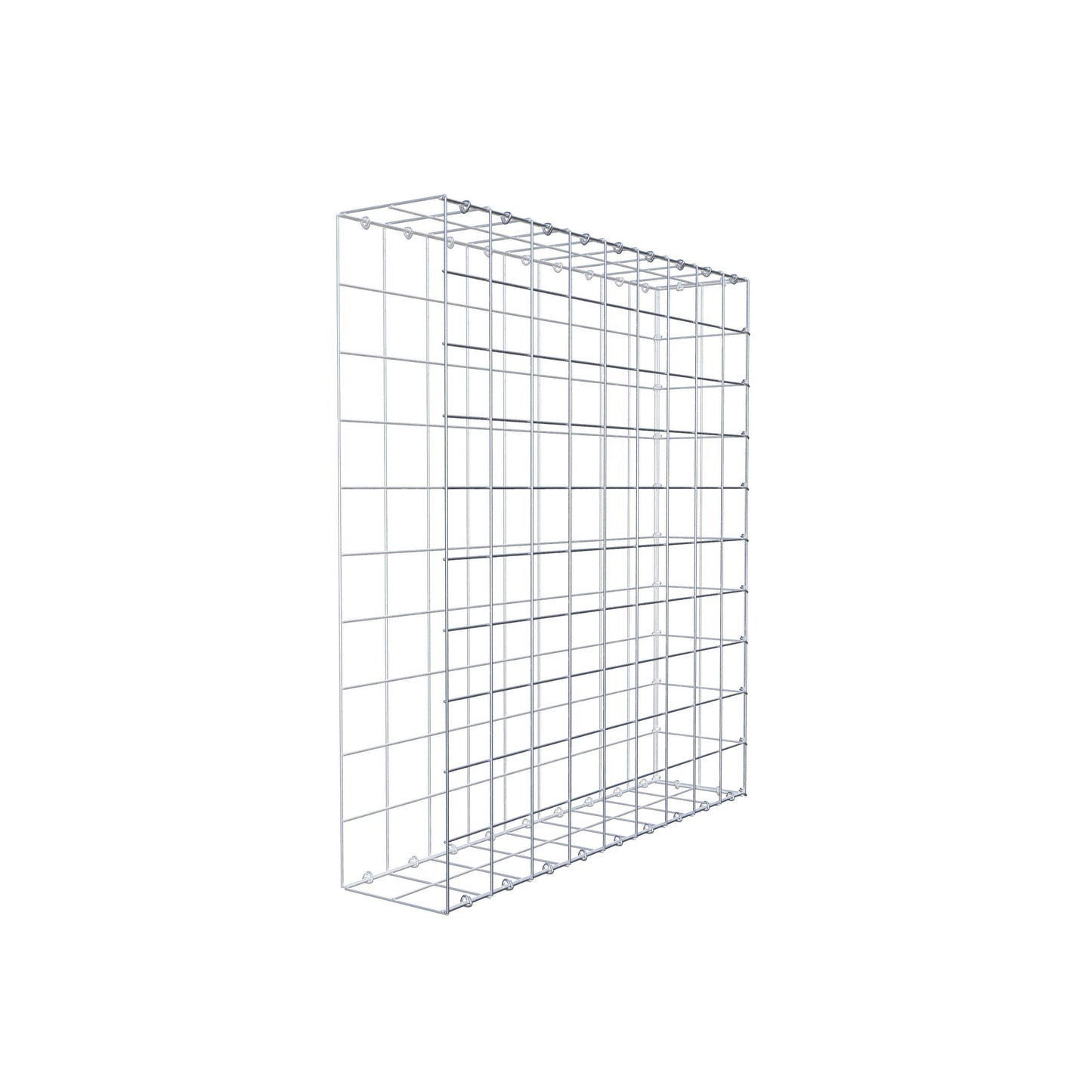 Typ 2 påbyggnadsgabion 100 cm x 90 cm x 20 cm (L x H x D), maskstorlek 10 cm x 10 cm, C-ring