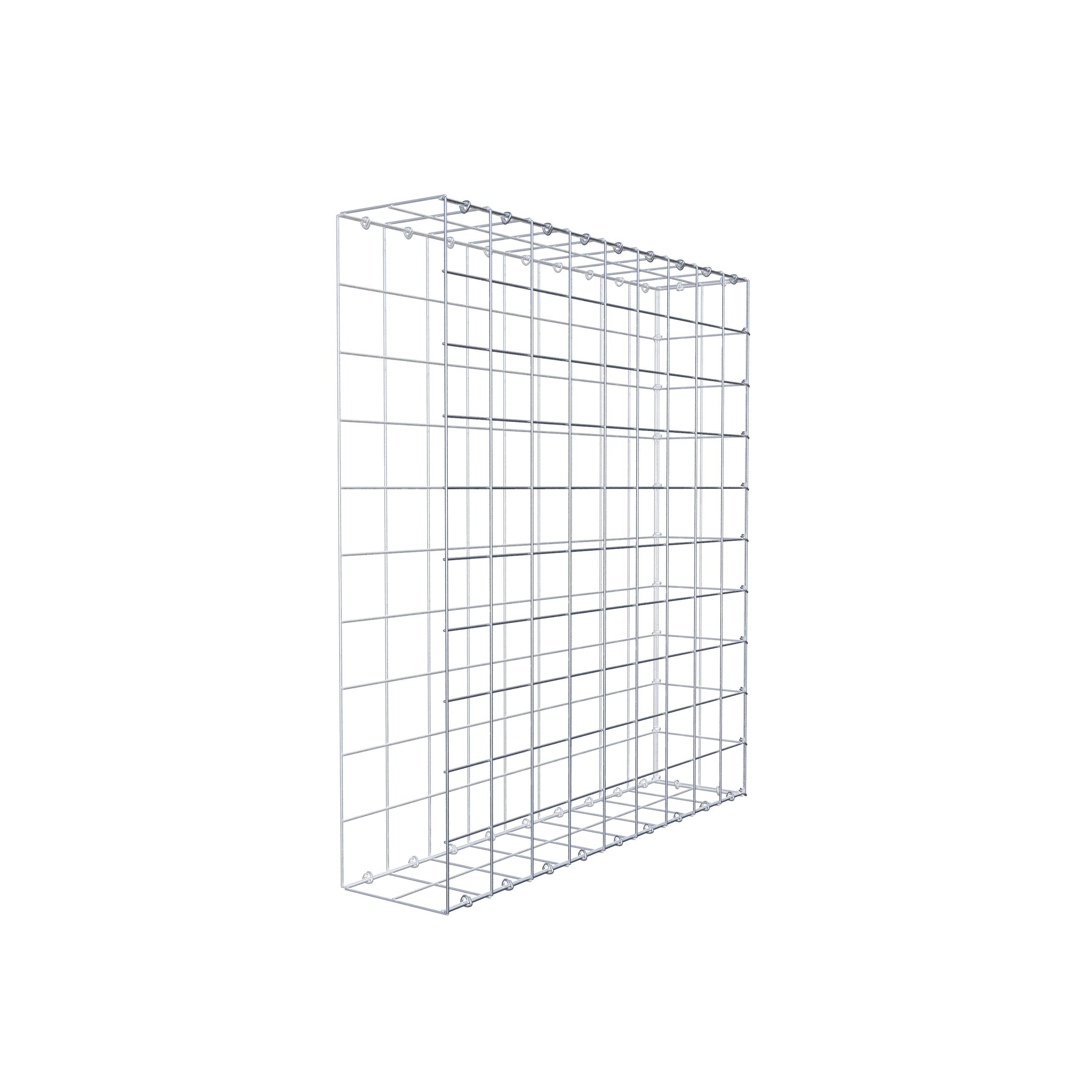 Mounted gabion type 2 100 cm x 90 cm x 20 cm (L x H x D), mesh size 10 cm x 10 cm, C-ring