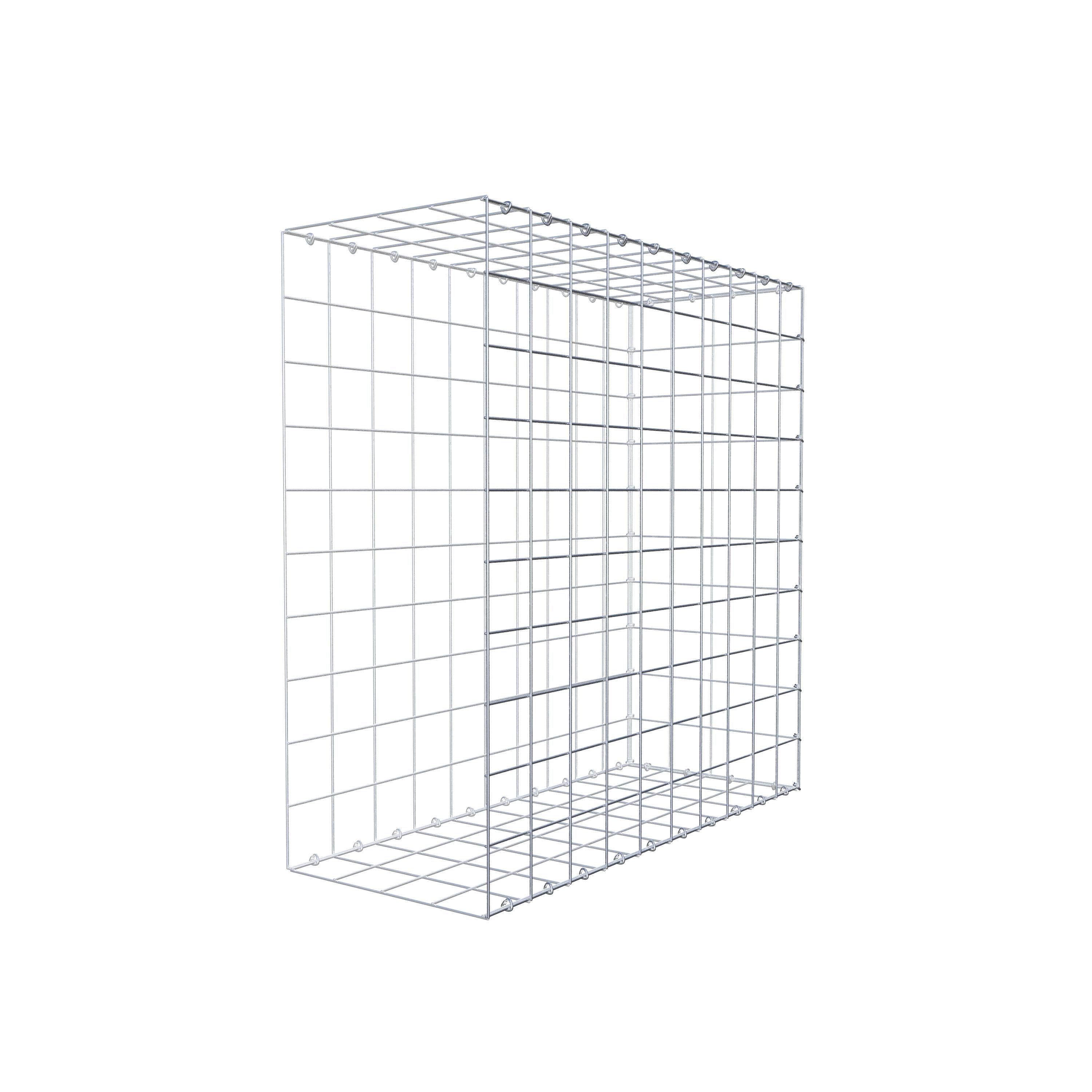 Mounted gabion type 2 100 cm x 100 cm x 40 cm (L x H x D), mesh size 10 cm x 10 cm, C-ring