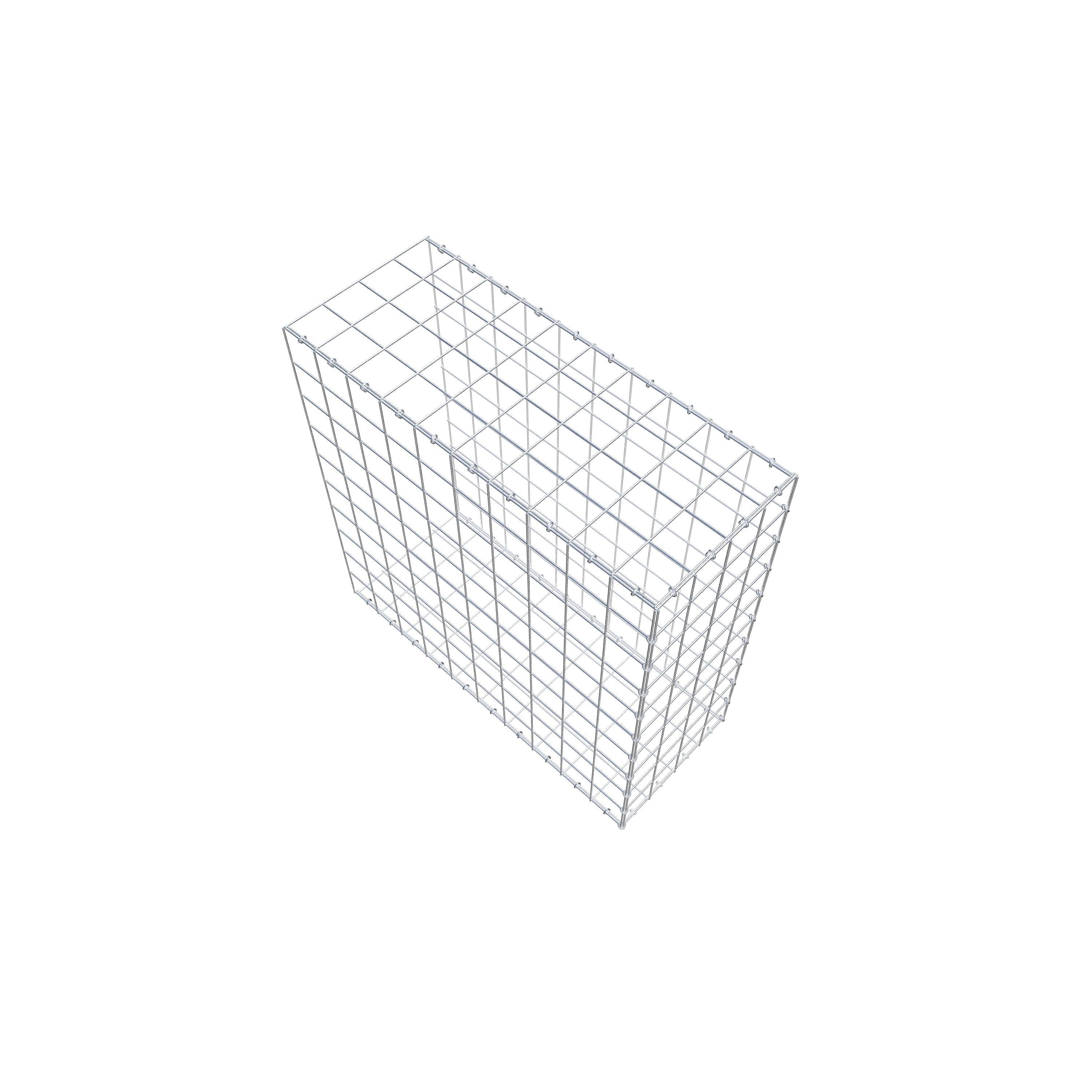 Monteret gabion type 2 100 cm x 100 cm x 40 cm (L x H x D), maskestørrelse 10 cm x 10 cm, C-ring