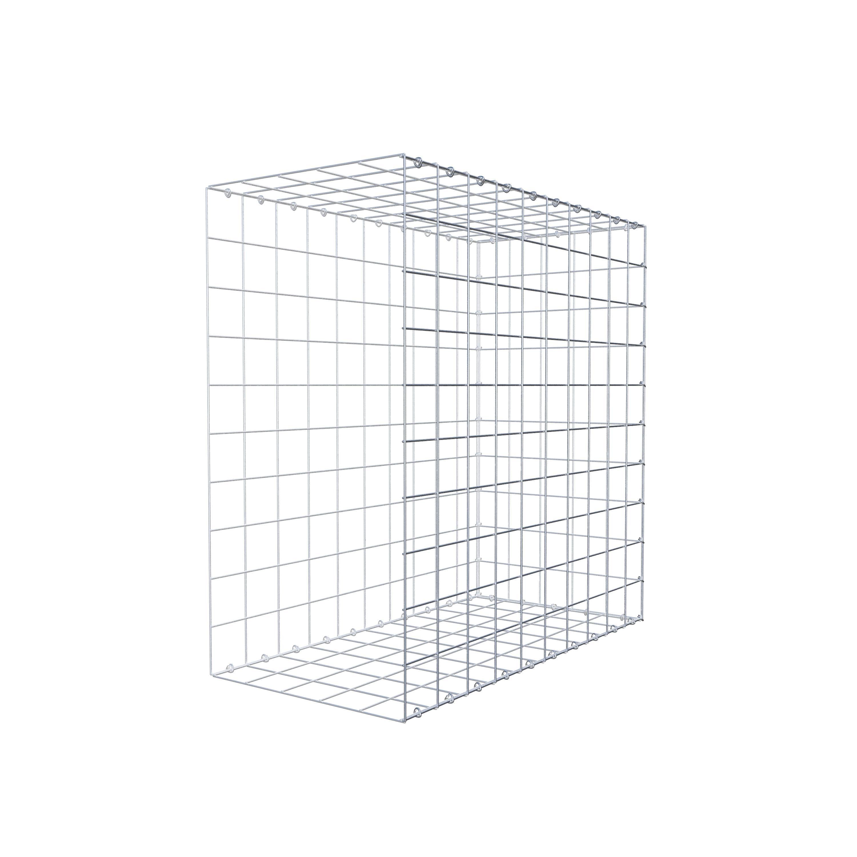 Monteret gabion type 2 100 cm x 100 cm x 50 cm (L x H x D), maskestørrelse 10 cm x 10 cm, C-ring