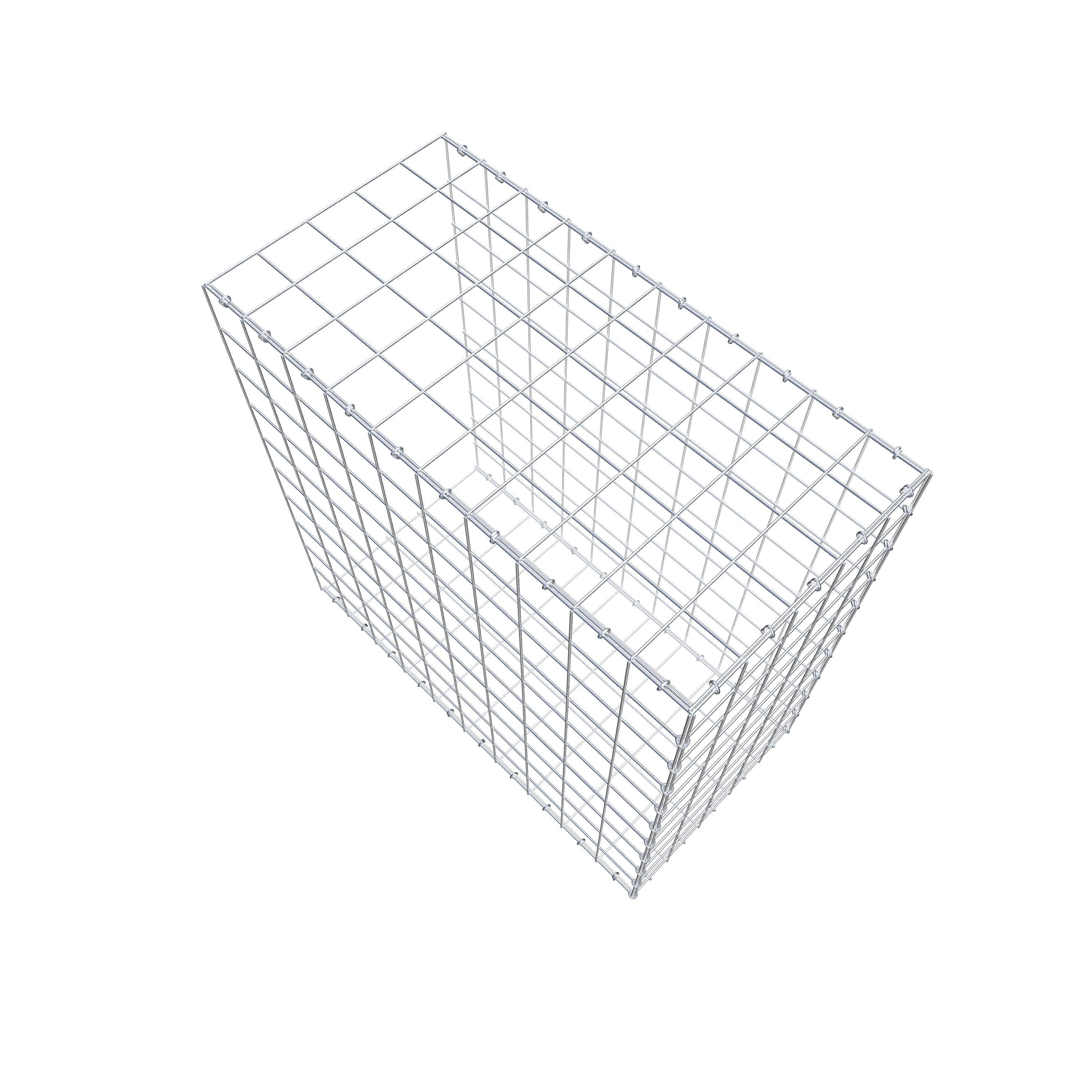 Monteret gabion type 2 100 cm x 100 cm x 50 cm (L x H x D), maskestørrelse 10 cm x 10 cm, C-ring