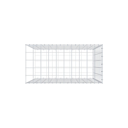 Mounted gabion type 2 100 cm x 100 cm x 50 cm (L x H x D), mesh size 10 cm x 10 cm, C-ring