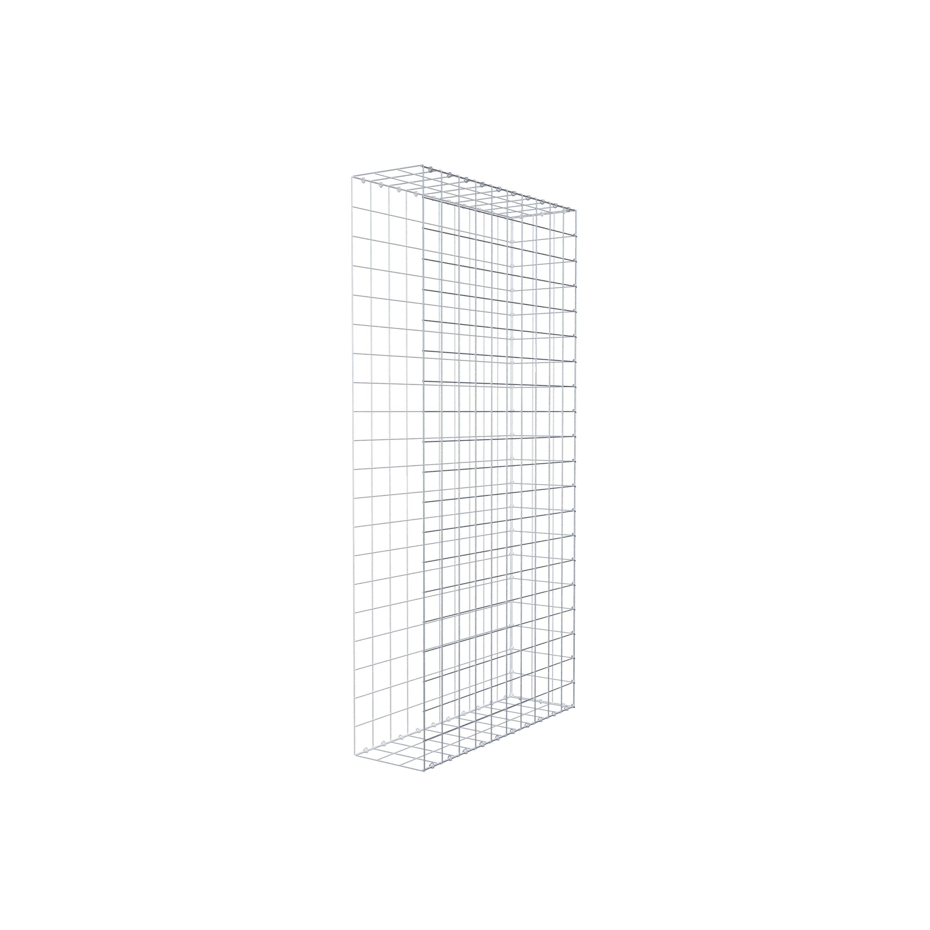 Typ 2 påbyggnadsgabion 200 cm x 100 cm x 30 cm (L x H x D), maskstorlek 10 cm x 10 cm, C-ring