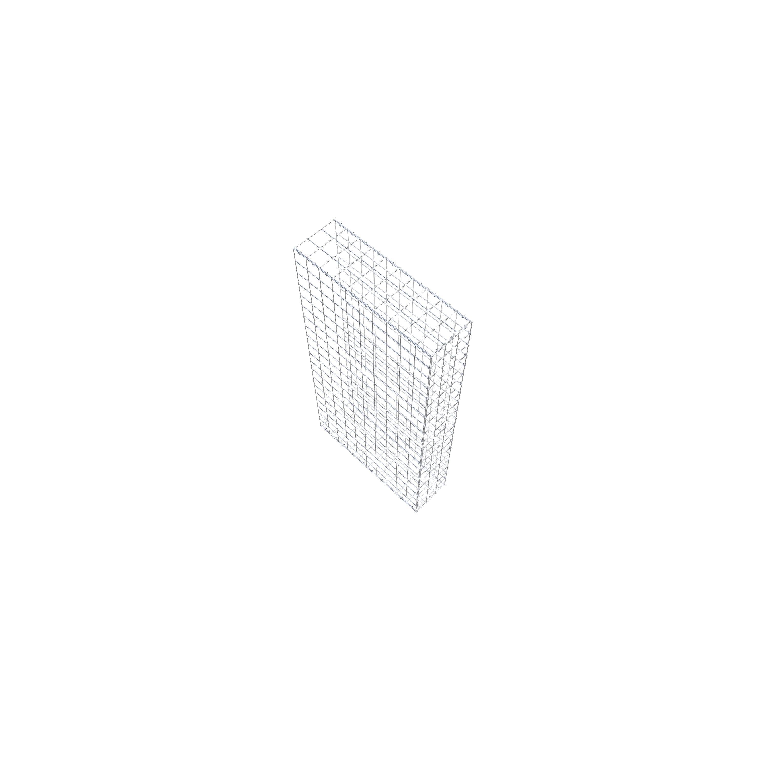 Typ 2 påbyggnadsgabion 200 cm x 100 cm x 30 cm (L x H x D), maskstorlek 10 cm x 10 cm, C-ring