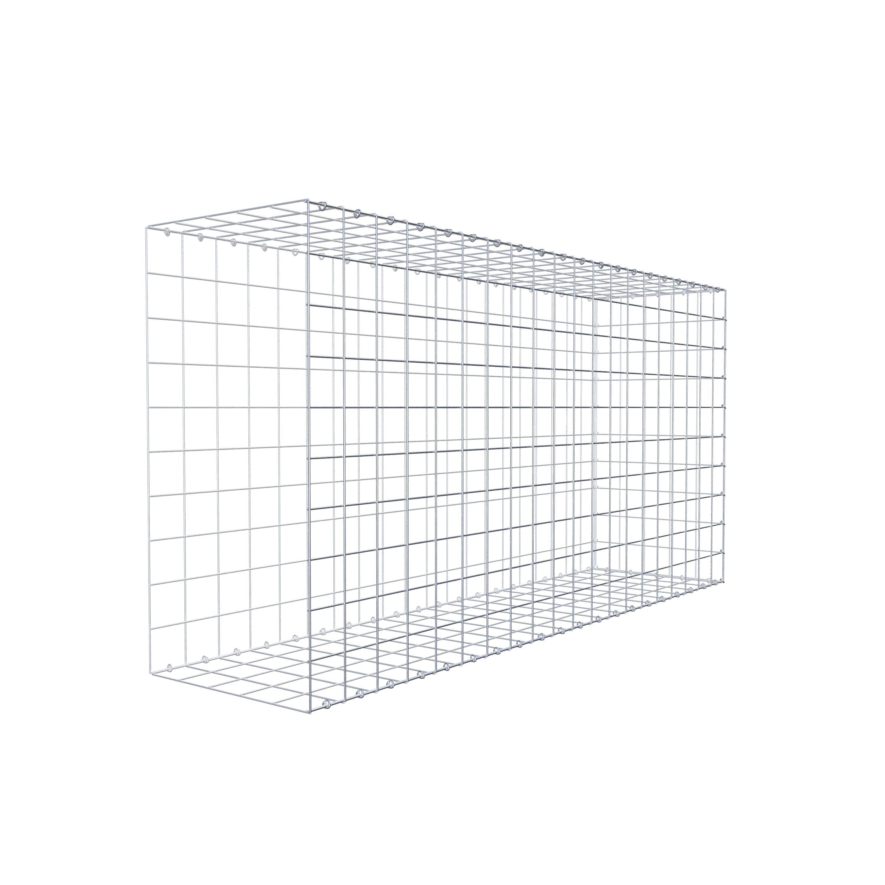 Monteret gabion type 2 200 cm x 100 cm x 50 cm (L x H x D), maskestørrelse 10 cm x 10 cm, C-ring