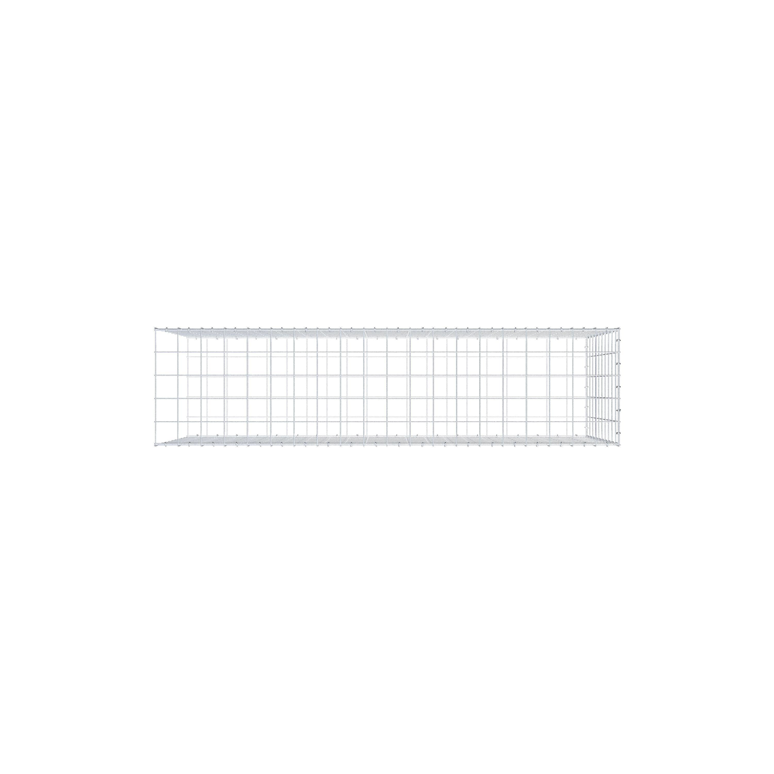 Mounted gabion type 2 200 cm x 100 cm x 50 cm (L x H x D), mesh size 10 cm x 10 cm, C-ring