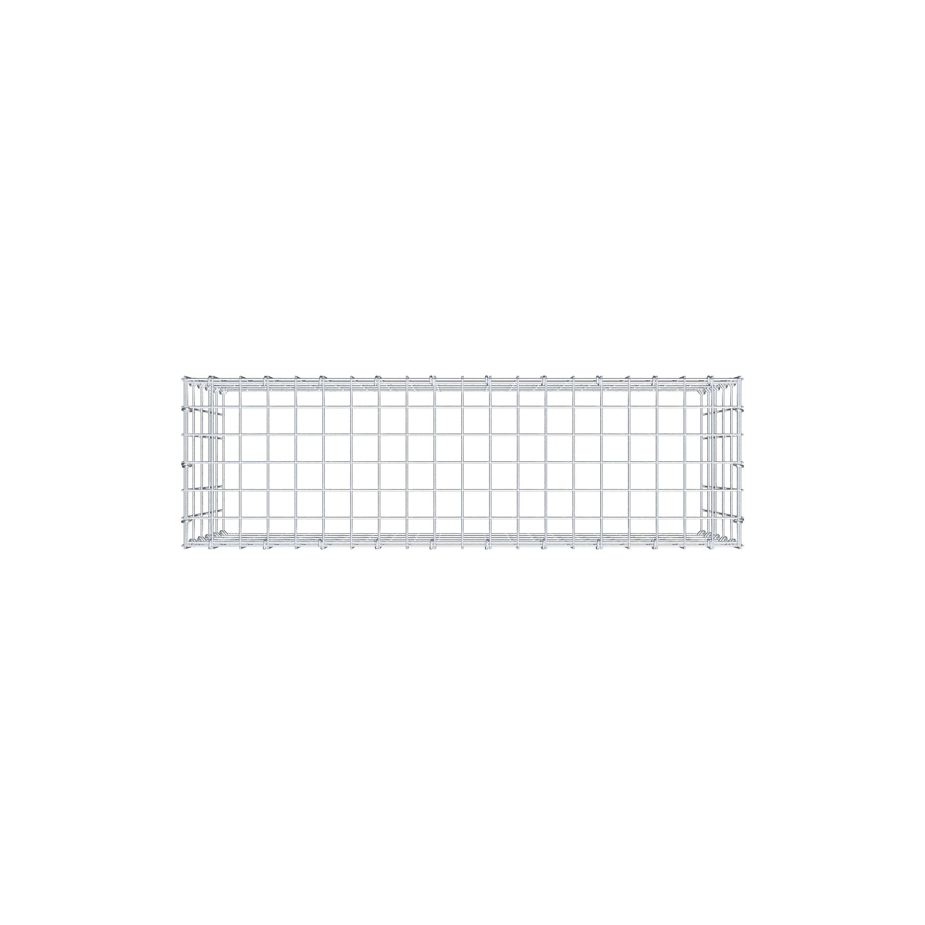 Monteret gabion type 3 100 cm x 50 cm x 30 cm (L x H x D), maskestørrelse 5 cm x 10 cm, C-ring