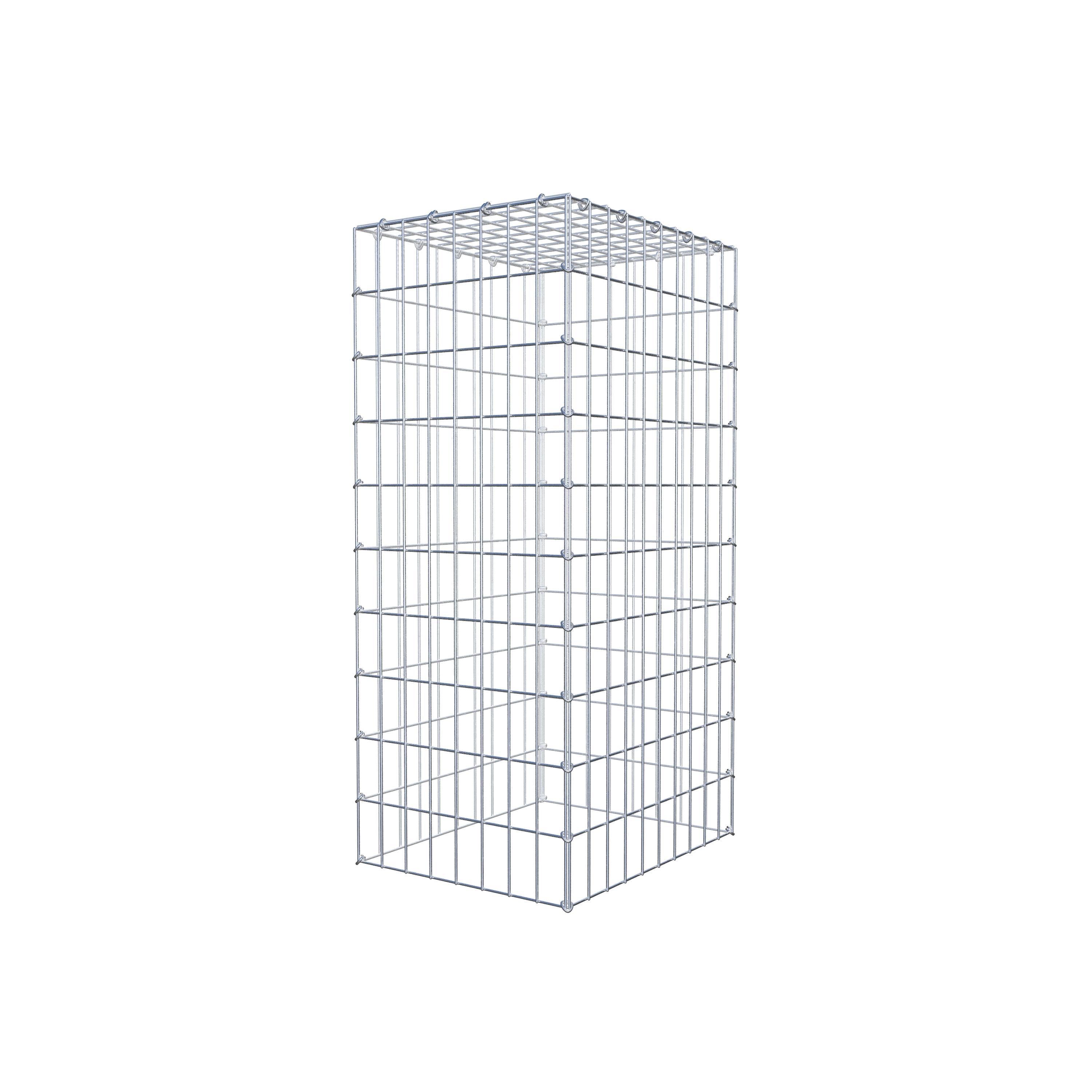 Monteret gabion type 3 100 cm x 50 cm x 40 cm (L x H x D), maskestørrelse 5 cm x 10 cm, C-ring