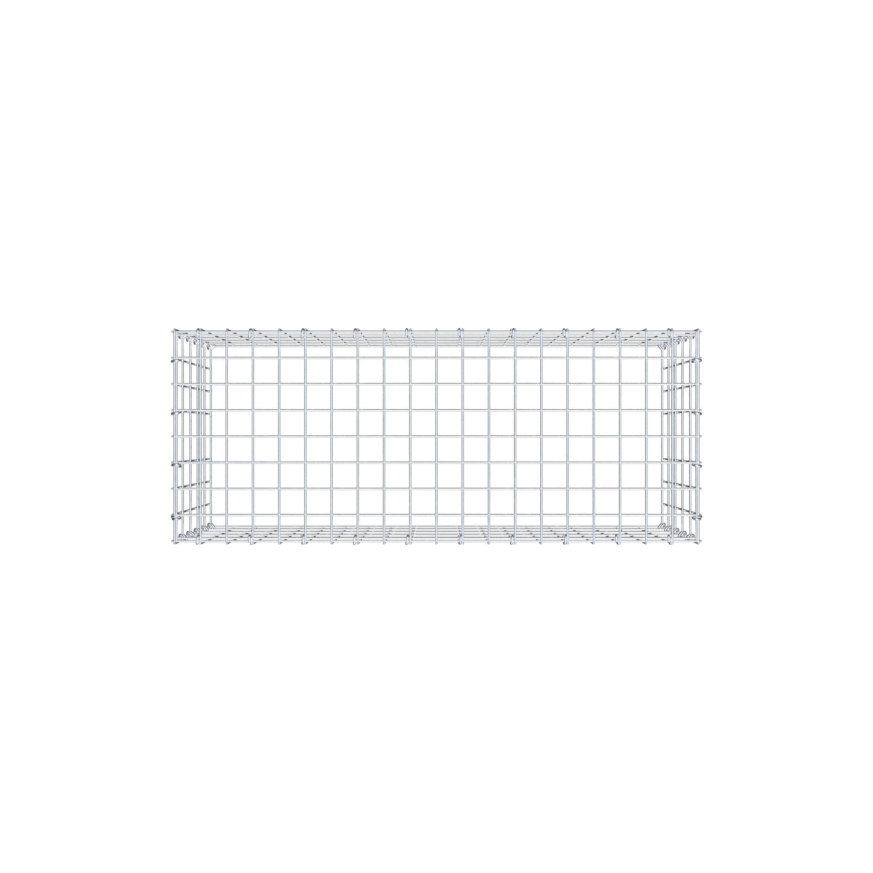 Anbaugabione Typ 3 100 cm x 50 cm x 40 cm (L x H x T), Maschenweite 5 cm x 10 cm, C-Ring