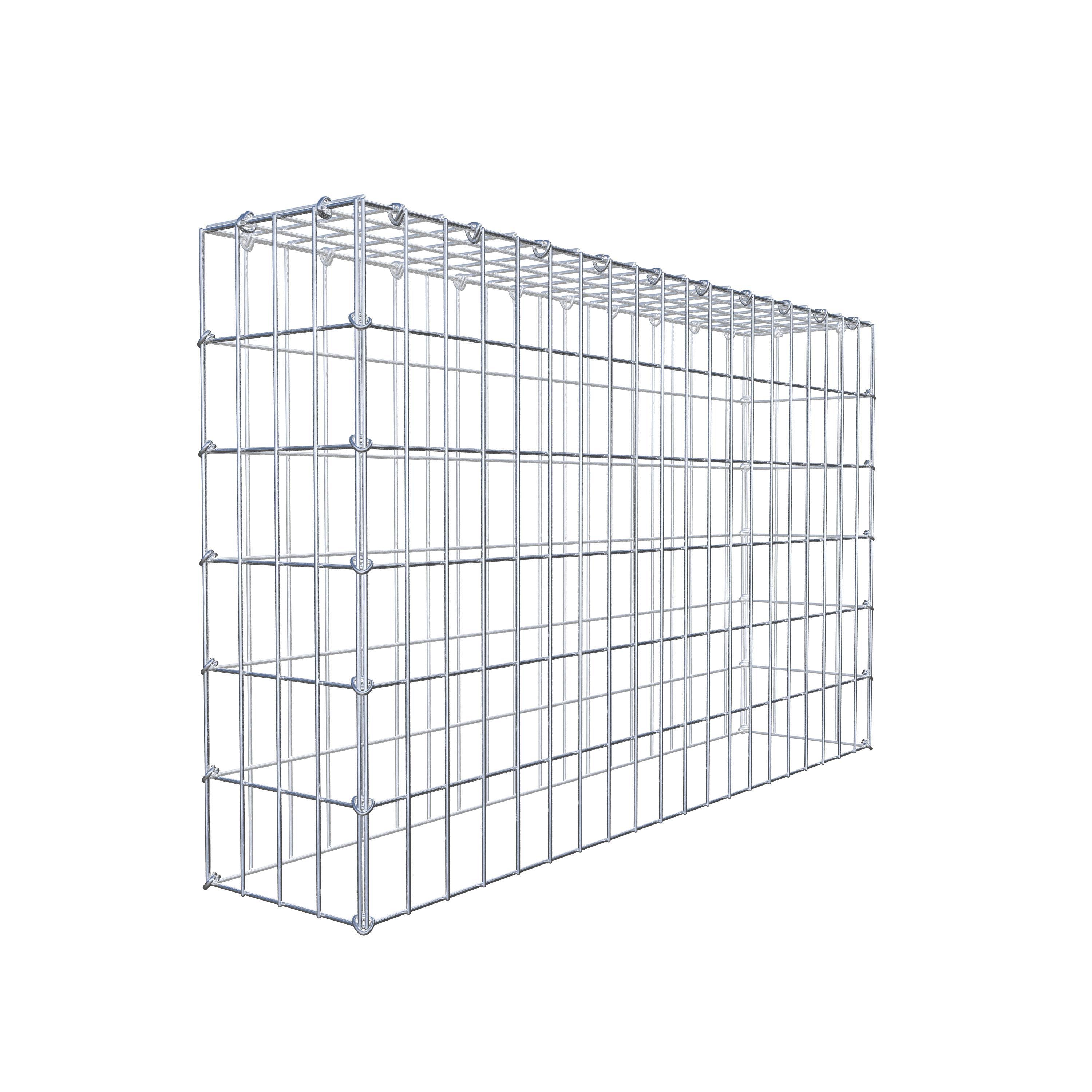 Mounted gabion type 3 100 cm x 60 cm x 20 cm (L x H x D), mesh size 5 cm x 10 cm, C-ring