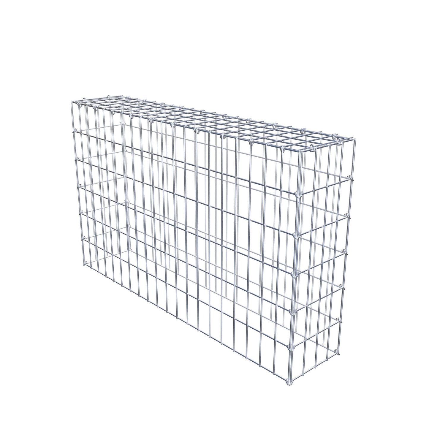 Monteret gabion type 3 100 cm x 60 cm x 20 cm (L x H x D), maskestørrelse 5 cm x 10 cm, C-ring