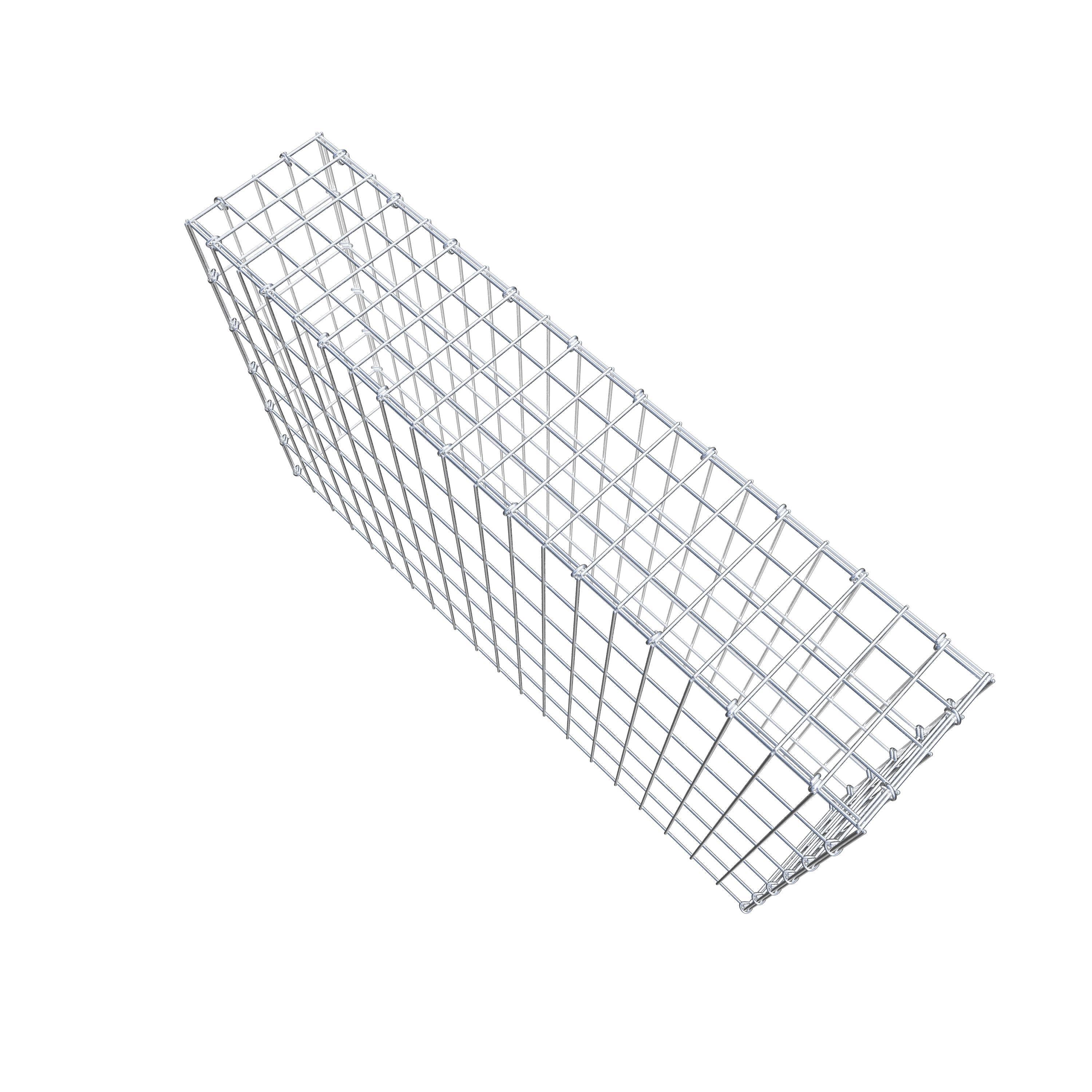 Monteret gabion type 3 100 cm x 60 cm x 20 cm (L x H x D), maskestørrelse 5 cm x 10 cm, C-ring