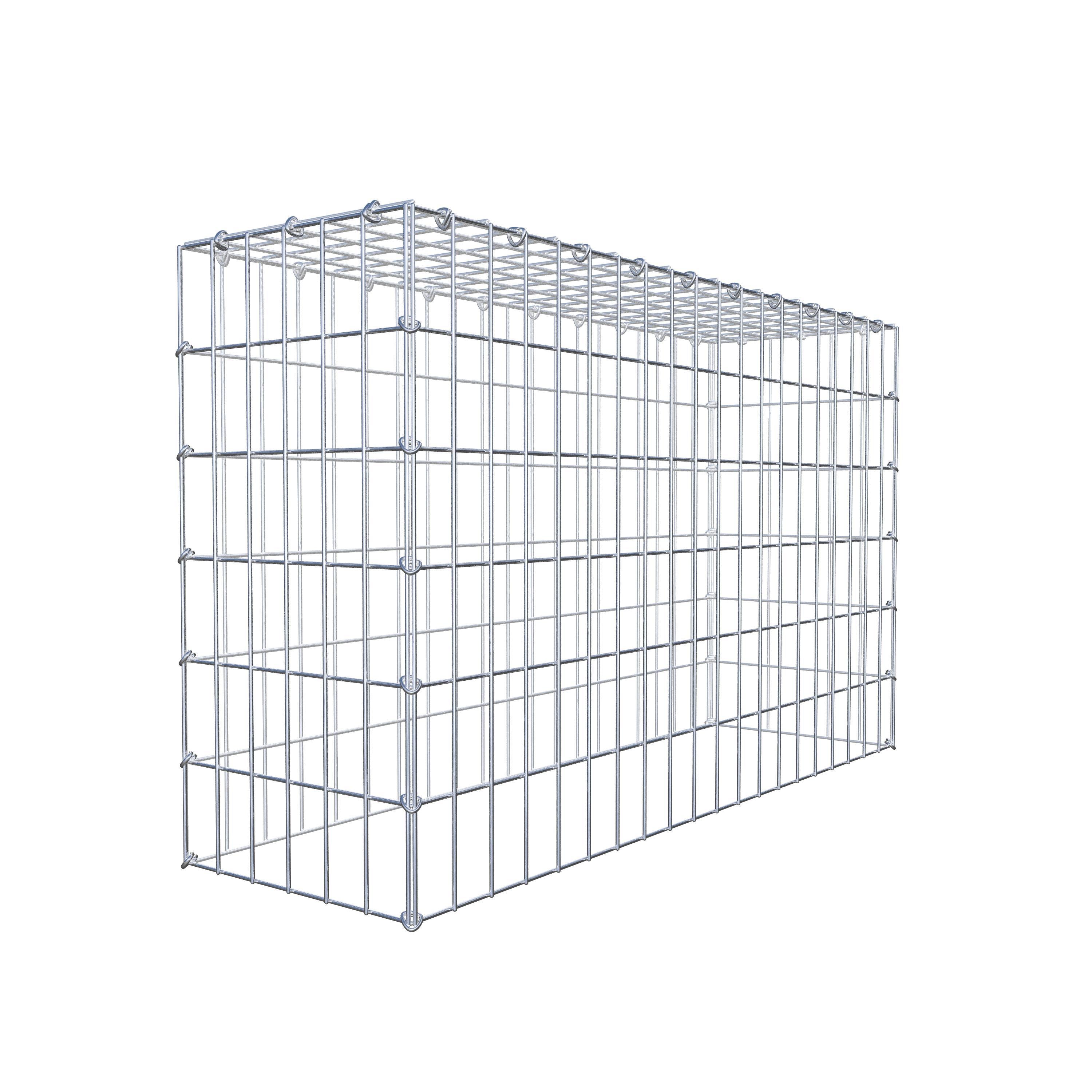 Mounted gabion type 3 100 cm x 60 cm x 30 cm (L x H x D), mesh size 5 cm x 10 cm, C-ring