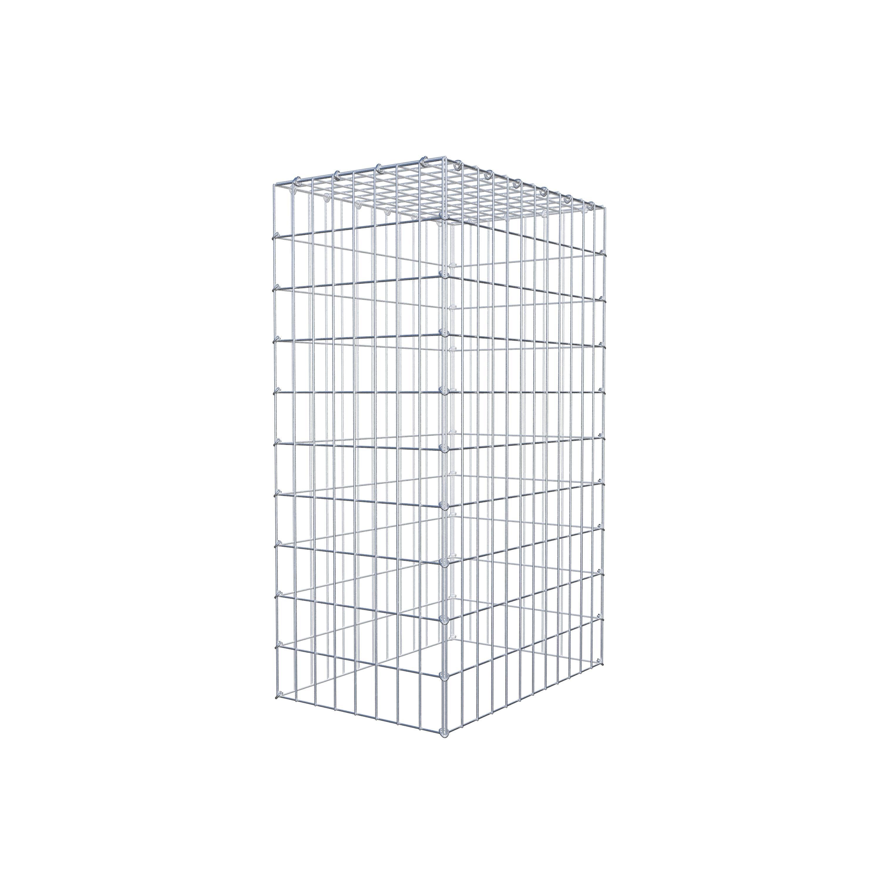 Monteret gabion type 3 100 cm x 60 cm x 40 cm (L x H x D), maskestørrelse 5 cm x 10 cm, C-ring