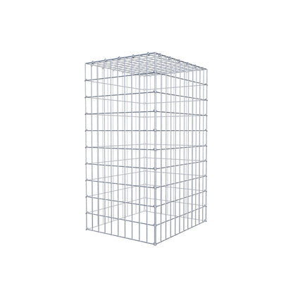 Typ 3 påbyggnadsgabion 100 cm x 60 cm x 50 cm (L x H x D), maskstorlek 5 cm x 10 cm, C-ring