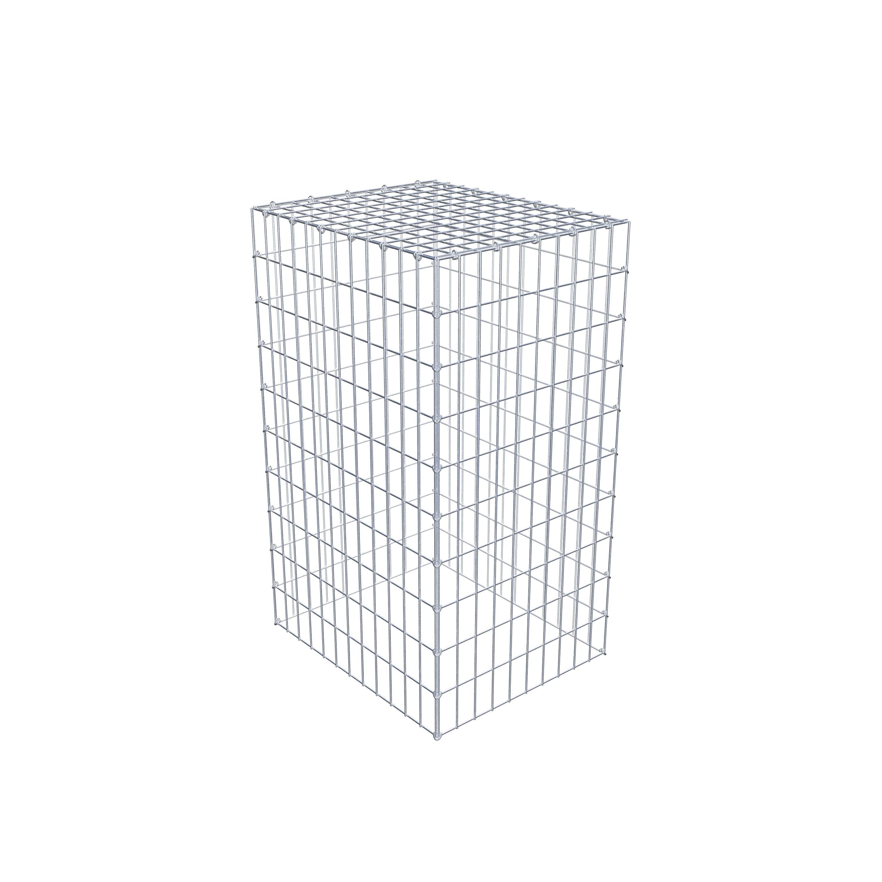 Mounted gabion type 3 100 cm x 60 cm x 50 cm (L x H x D), mesh size 5 cm x 10 cm, C-ring