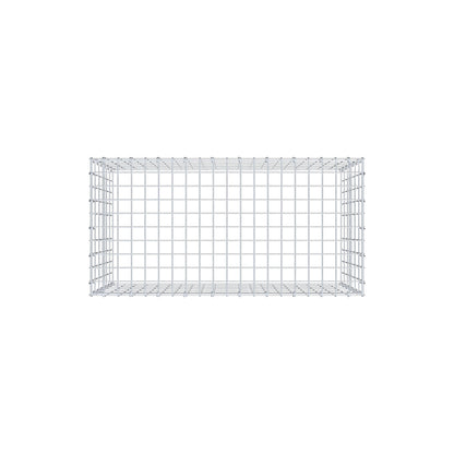 Typ 3 påbyggnadsgabion 100 cm x 60 cm x 50 cm (L x H x D), maskstorlek 5 cm x 10 cm, C-ring