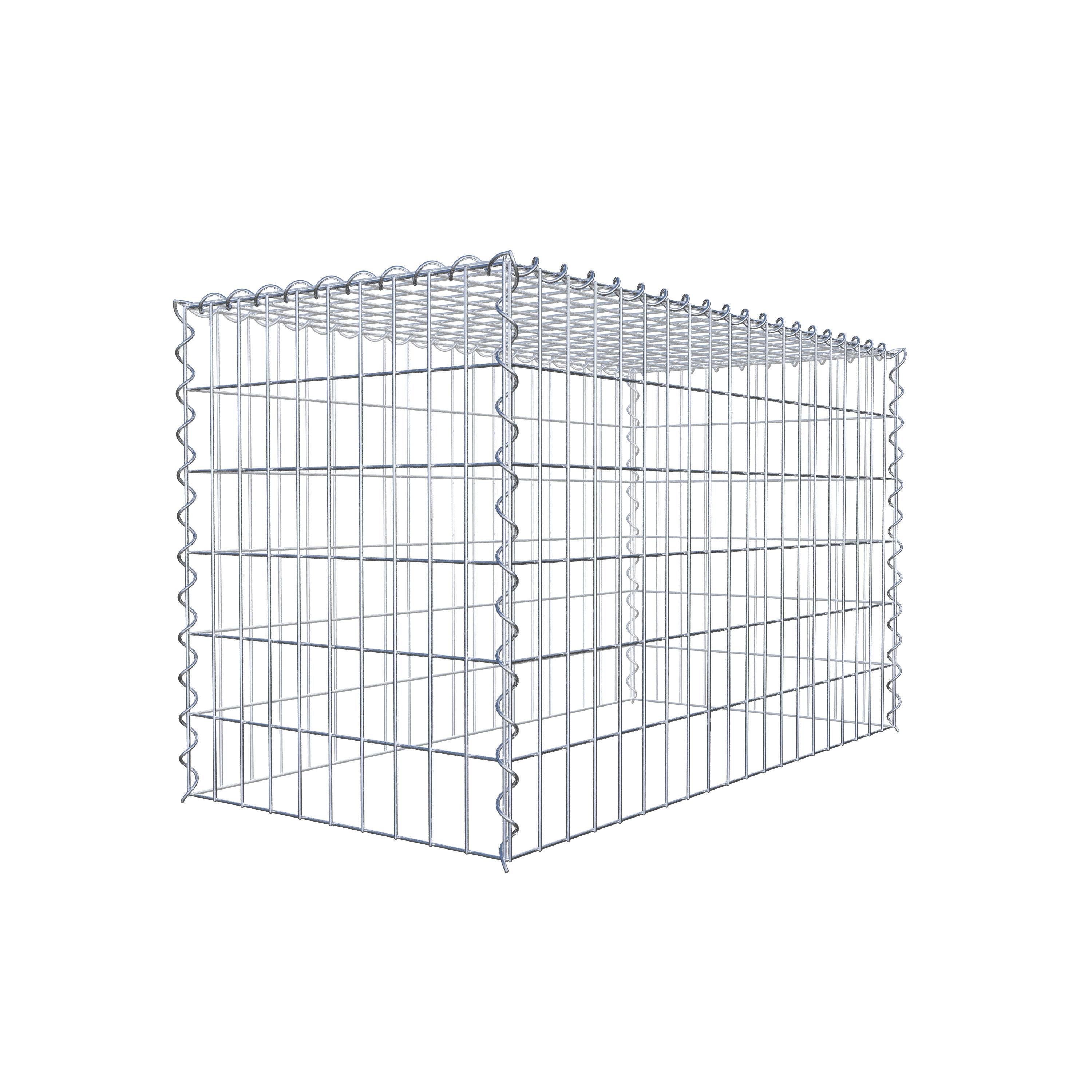 Gabion rapporté type 3 100 cm x 60 cm x 50 cm (L x H x P), mailles 5 cm x 10 cm, spirale