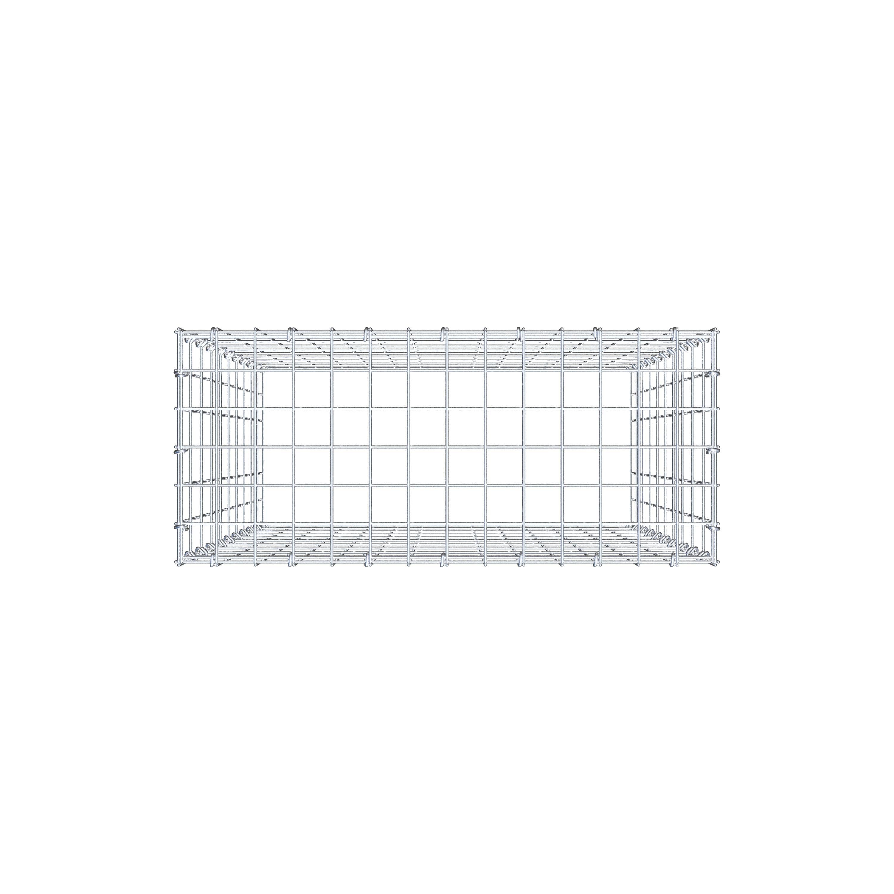 Monteret gabion type 3 100 cm x 70 cm x 30 cm (L x H x D), maskestørrelse 5 cm x 10 cm, C-ring