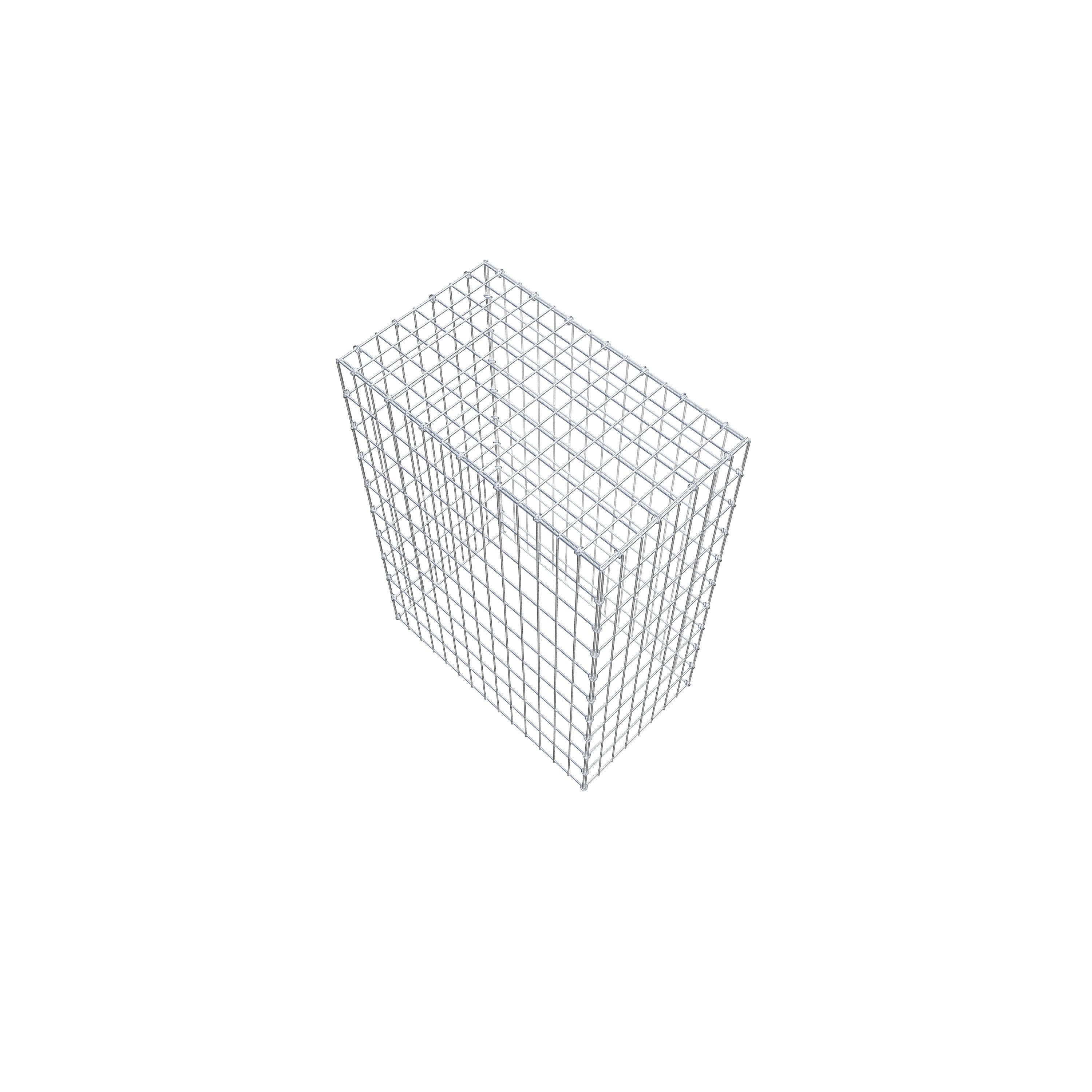 Monteret gabion type 3 100 cm x 70 cm x 40 cm (L x H x D), maskestørrelse 5 cm x 10 cm, C-ring